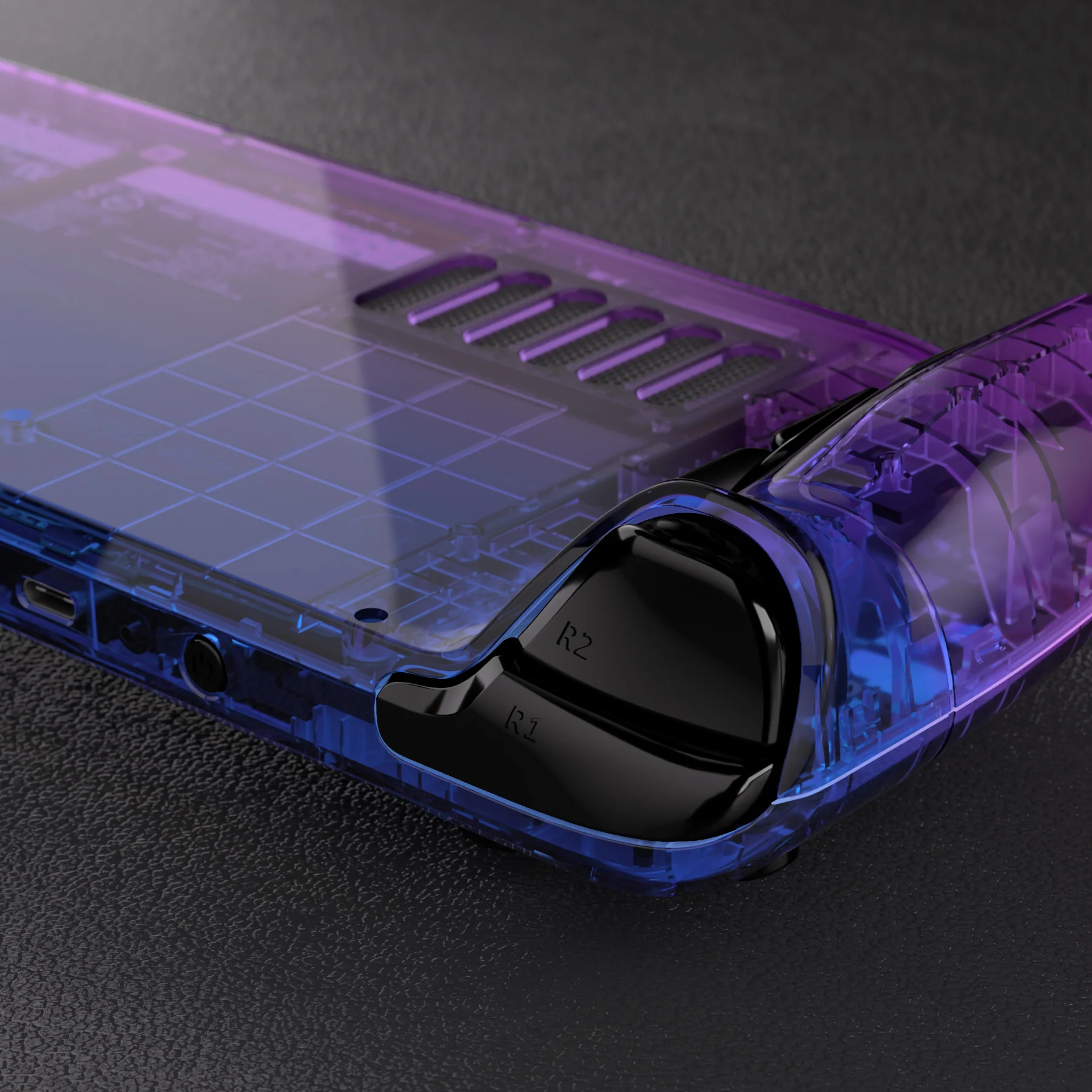 eXtremeRate Custom Full Set Shell with Buttons for Steam Deck LCD - Gradient Translucent Bluebell - Image 10