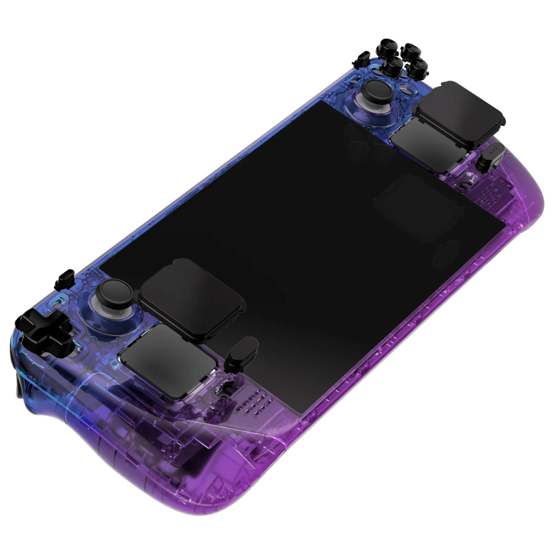 eXtremeRate Custom Full Set Shell with Buttons for Steam Deck LCD - Gradient Translucent Bluebell - Image 5