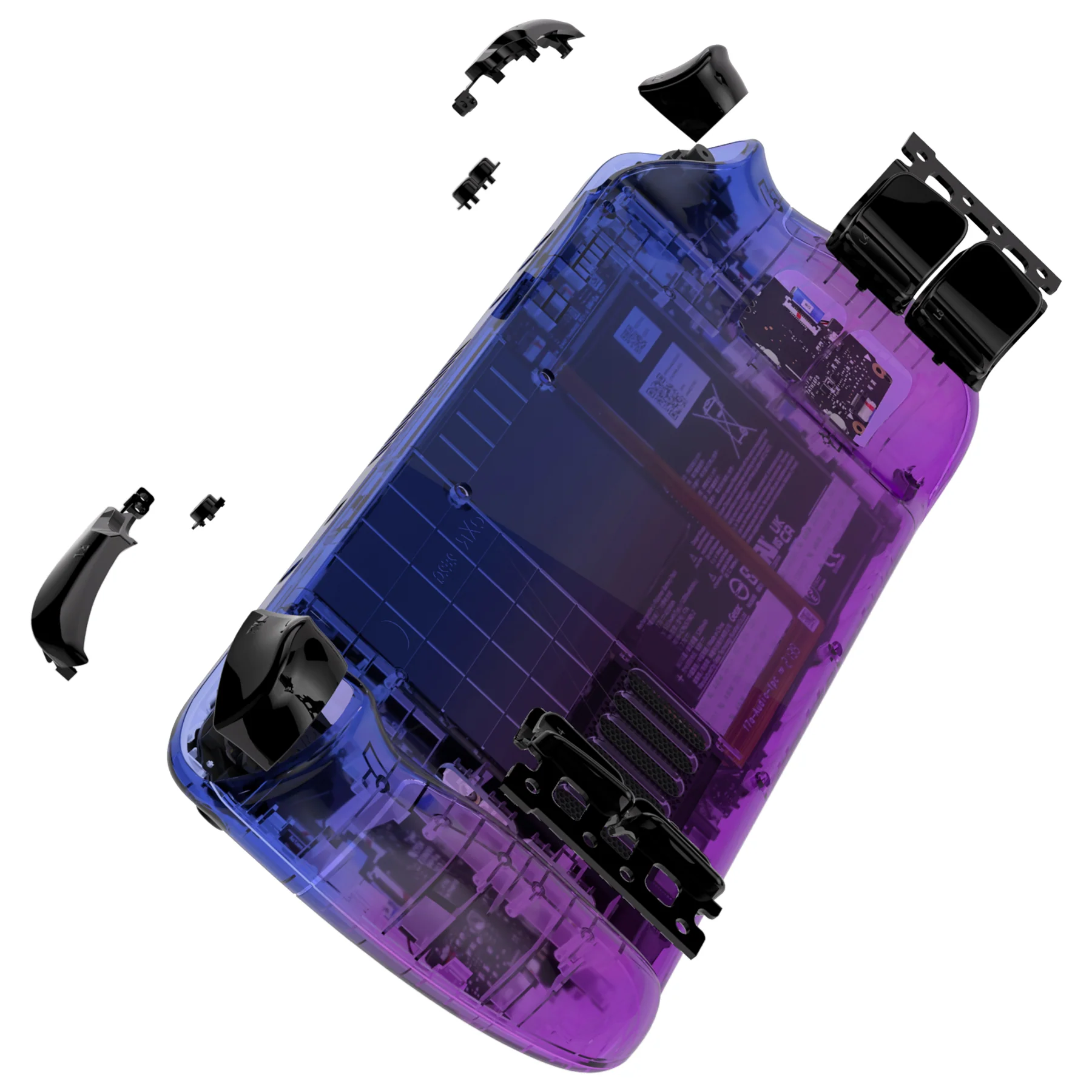 eXtremeRate Custom Full Set Shell with Buttons for Steam Deck LCD - Gradient Translucent Bluebell - Image 6