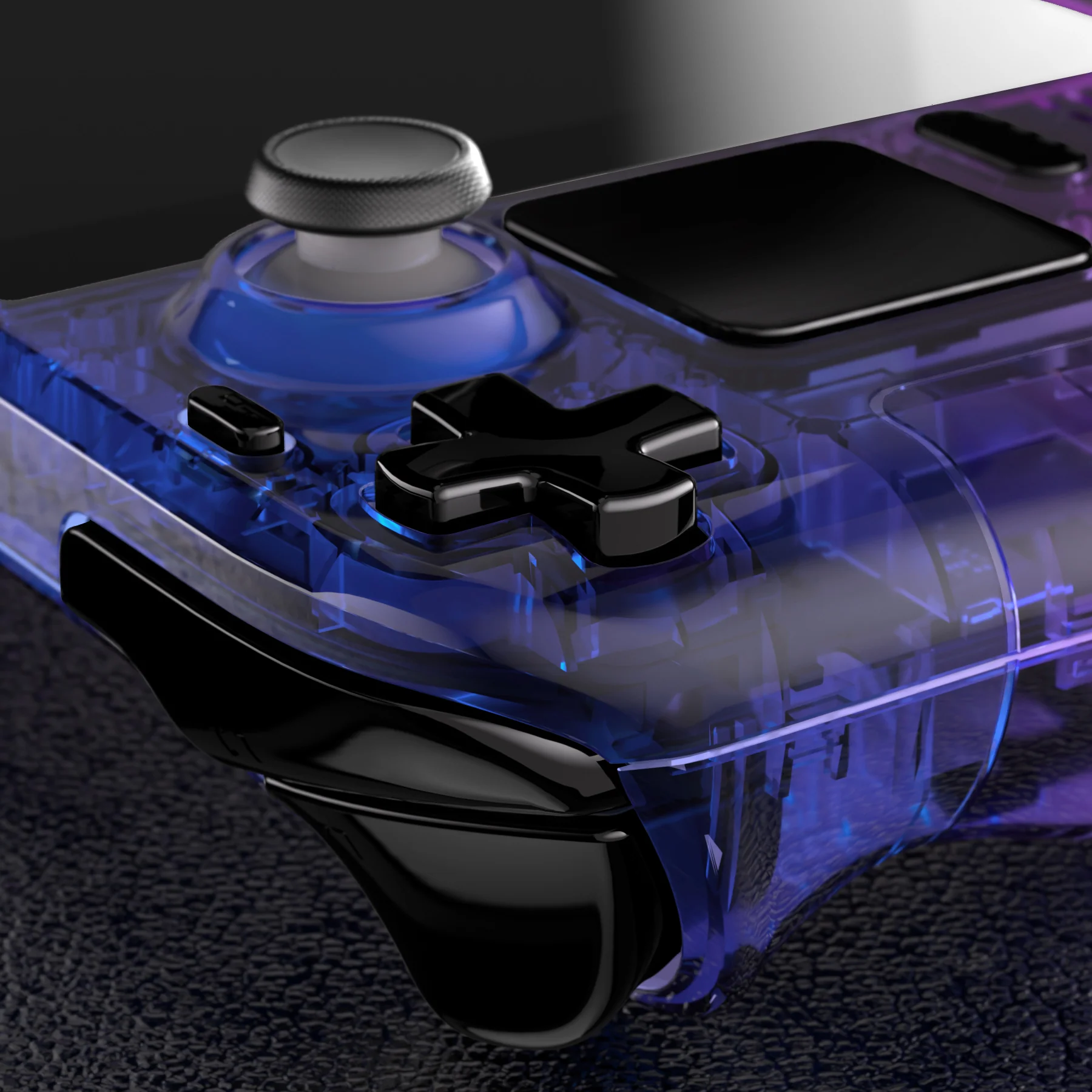eXtremeRate Custom Full Set Shell with Buttons for Steam Deck LCD - Gradient Translucent Bluebell - Image 7