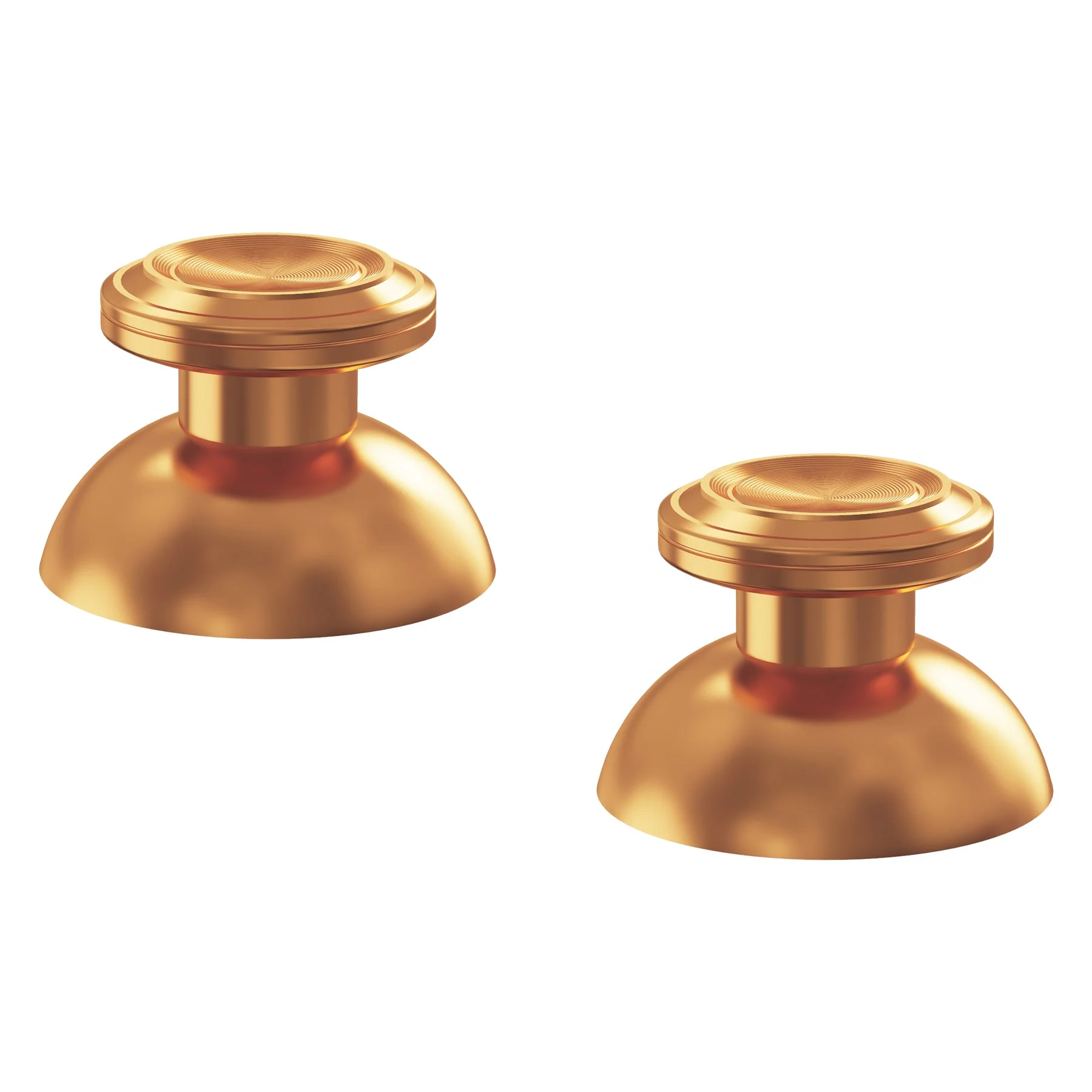 eXtremeRate Replacement Aluminum Metal Thumbsticks Compatible with PS5 & PS4 Controller - Gold - Image 5