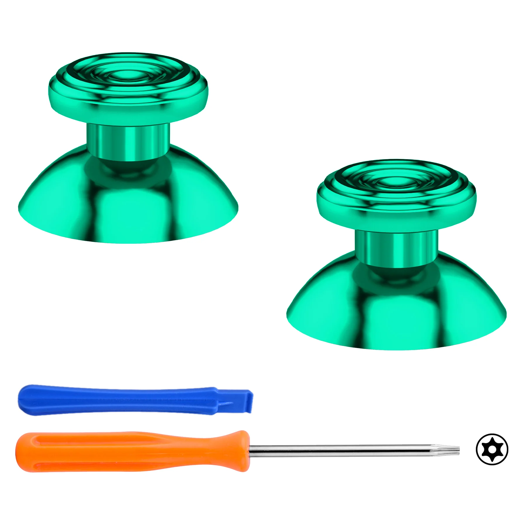 eXtremeRate Custom Metal Thumbsticks for Xbox Series X/S Controller & Xbox One X/S Controller & Xbox One Standard Elite Controller - Green - Image 2
