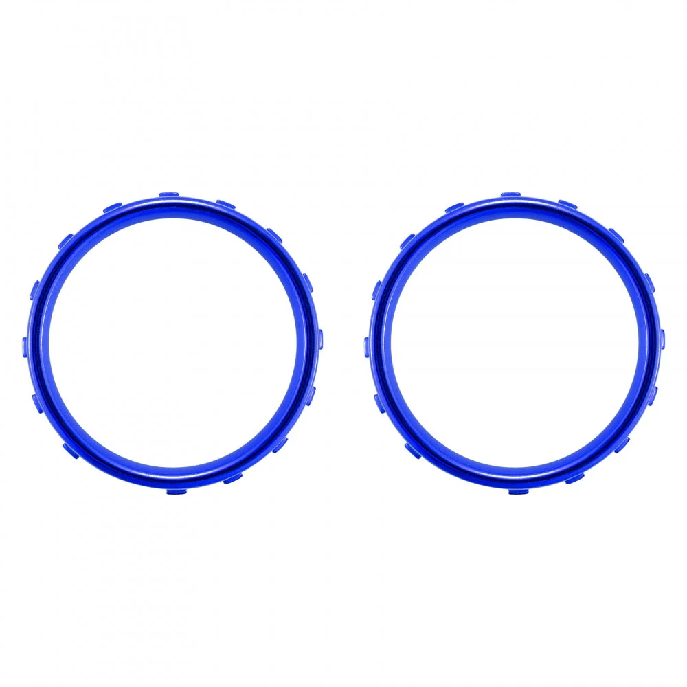 eXtremeRate 2 Pack of Accent Rings with Profile Switch Buttons for Xbox One Elite Controller (Model 1698) - Matte Chrome Blue - Image 3