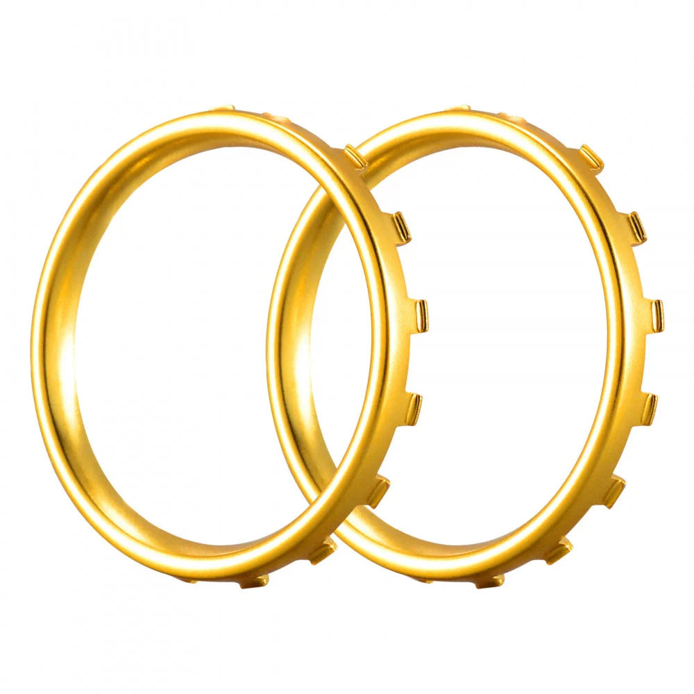 eXtremeRate 2 Pack of Accent Rings with Profile Switch Buttons for Xbox One Elite Controller (Model 1698) - Matte Chrome Gold - Image 3