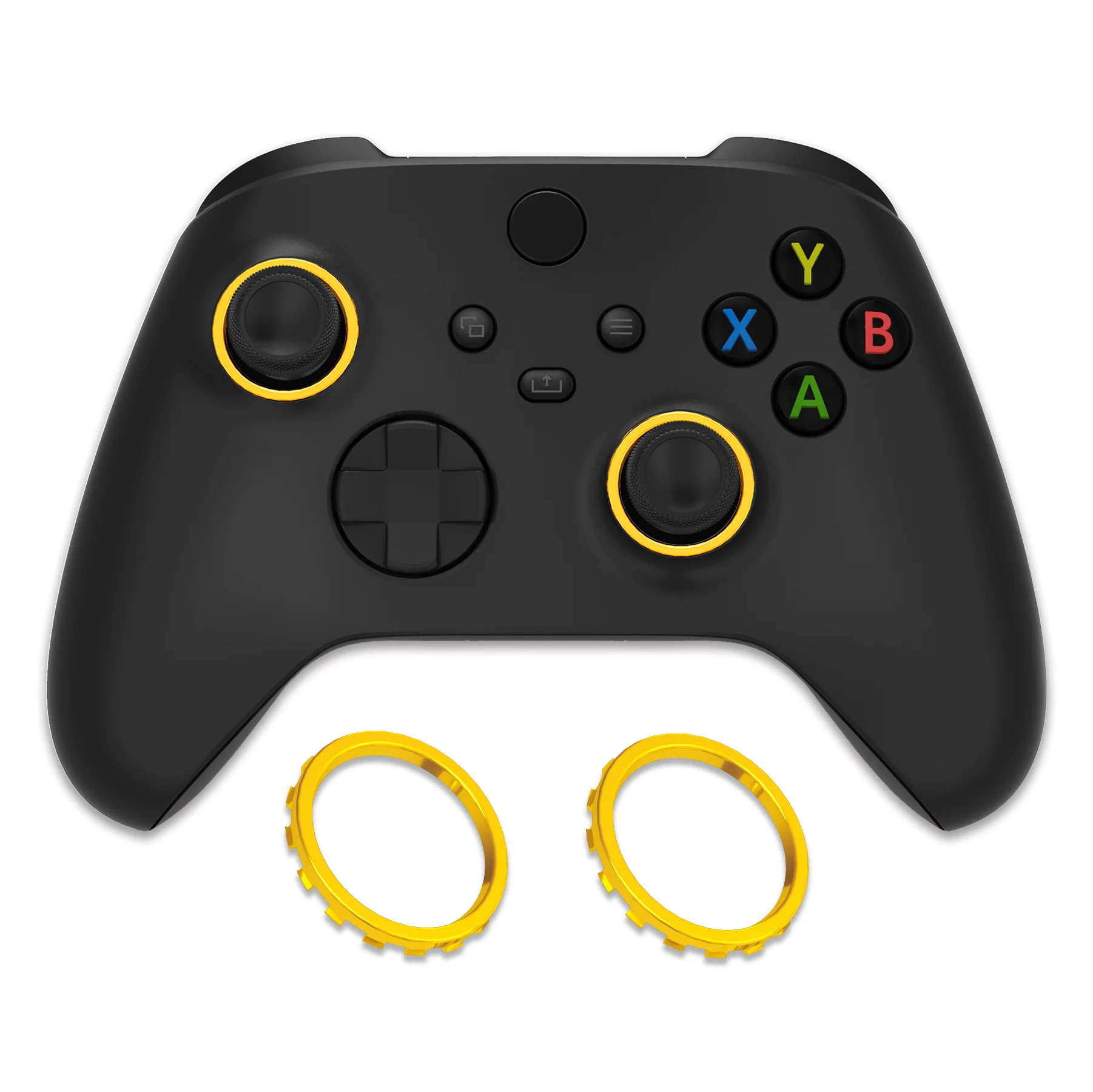 eXtremeRate Custom Accent Rings for Xbox Elite Series 2 Core & for Elite Series 2 & for Xbox One Elite Controller, Compatible with eXtremeRate ASR Version Shell for Xbox Series X/S Controller - Chrome Gold - Image 5