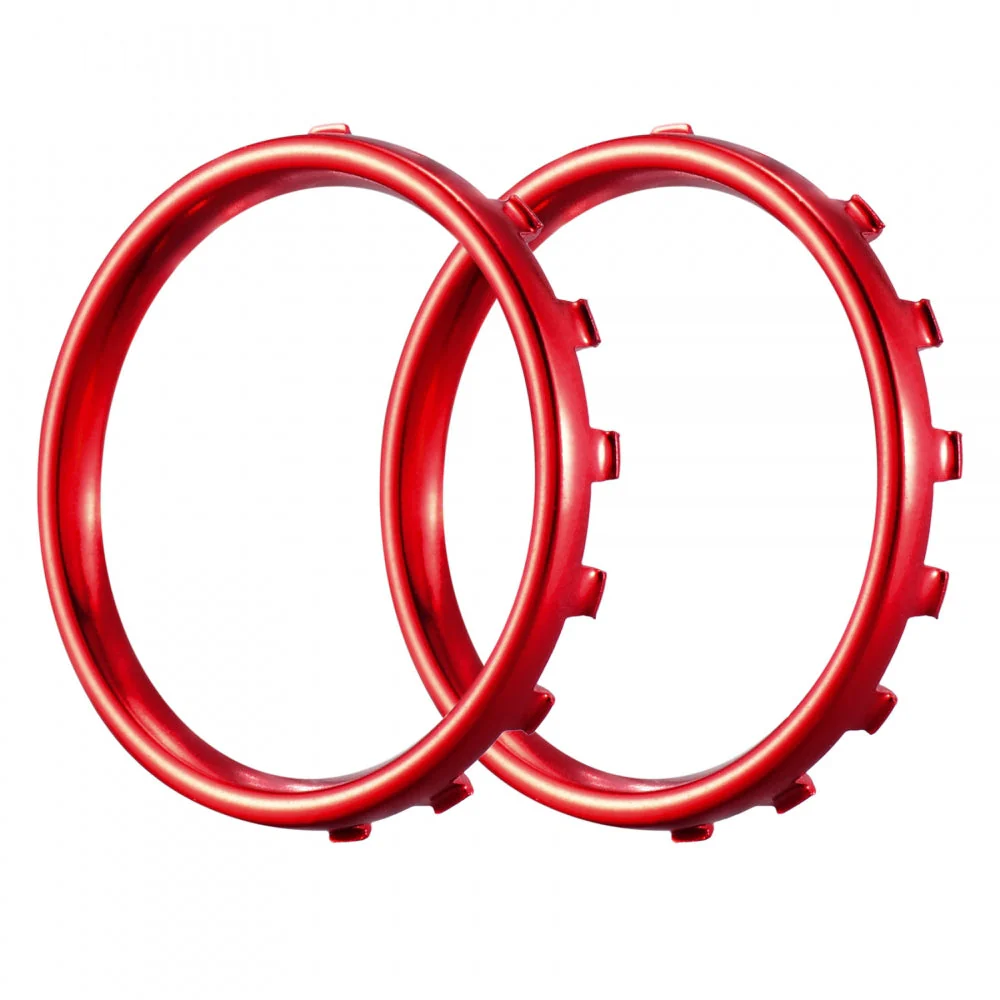eXtremeRate 2 Pack of Accent Rings with Profile Switch Buttons for Xbox One Elite Controller (Model 1698) - Matte Chrome Red - Image 4