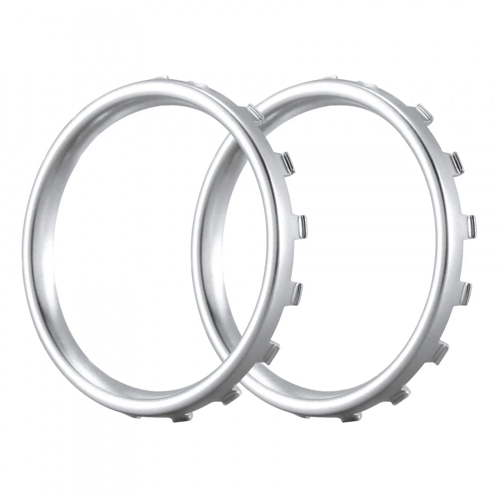 eXtremeRate 2 Pack of Accent Rings with Profile Switch Buttons for Xbox One Elite Controller (Model 1698) - Matte Chrome Silver - Image 2