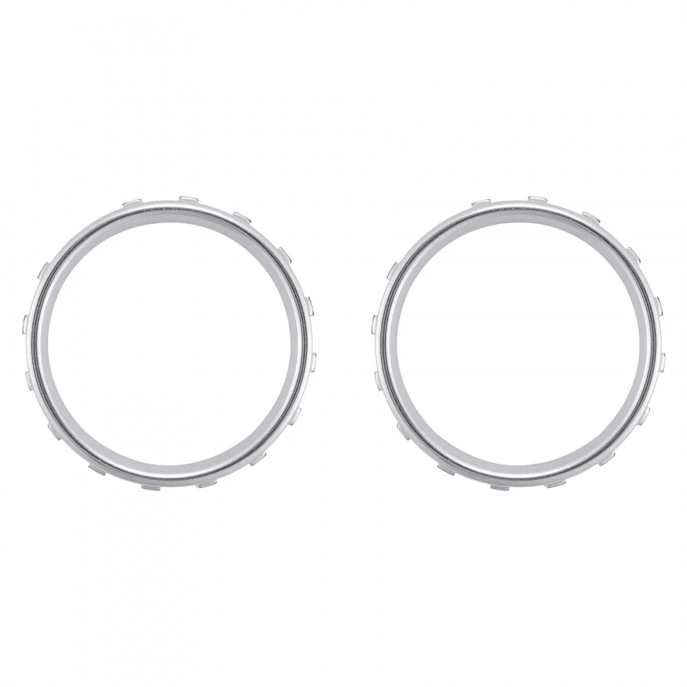eXtremeRate 2 Pack of Accent Rings with Profile Switch Buttons for Xbox One Elite Controller (Model 1698) - Matte Chrome Silver - Image 3