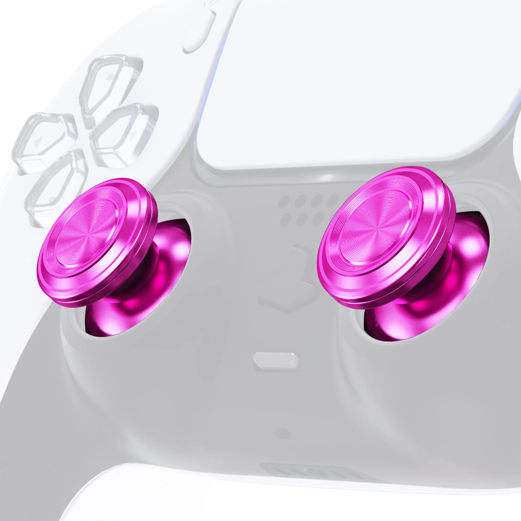 eXtremeRate Replacement Aluminum Metal Thumbsticks Compatible with PS5 & PS4 Controller - Purple - Image 2
