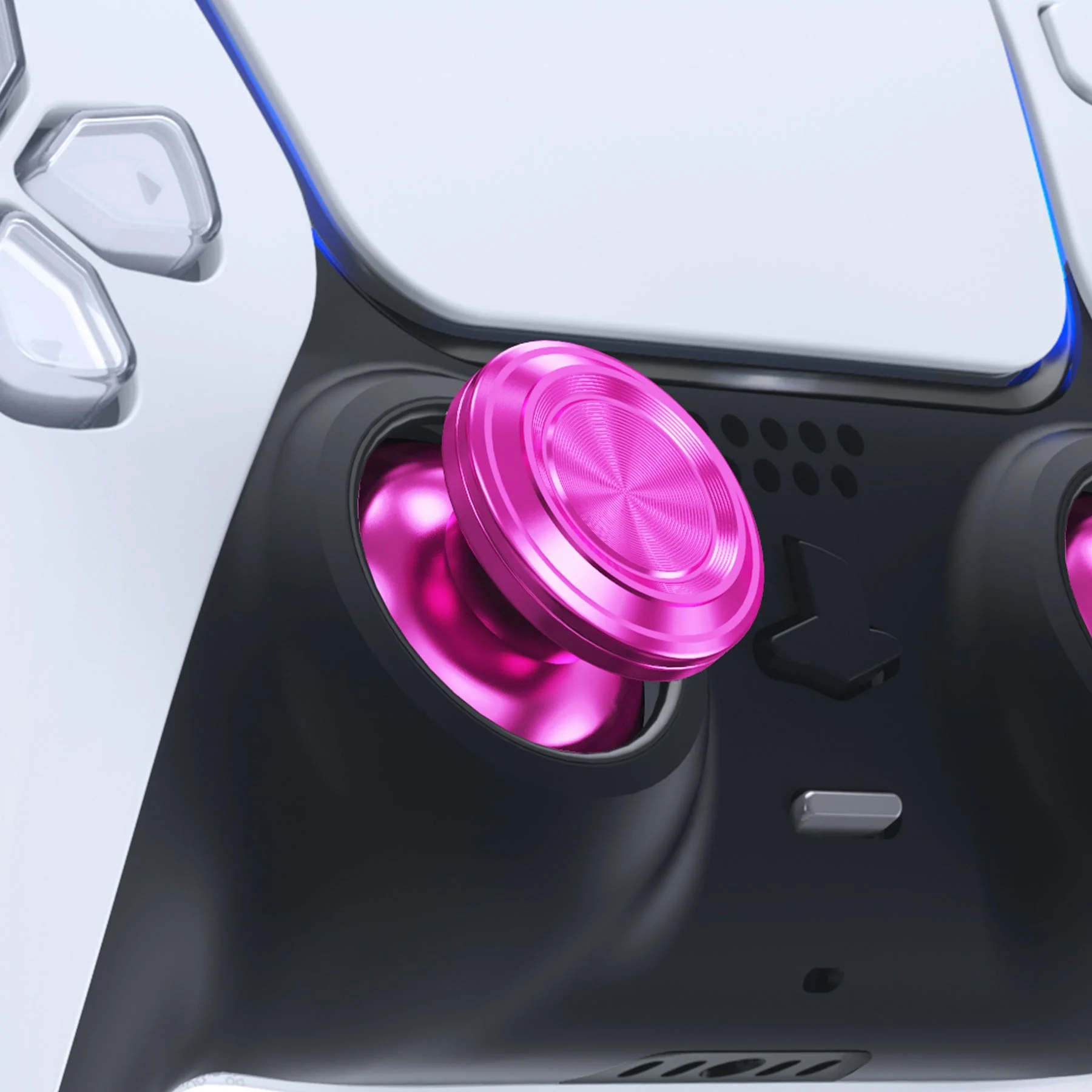 eXtremeRate Replacement Aluminum Metal Thumbsticks Compatible with PS5 & PS4 Controller - Purple - Image 4