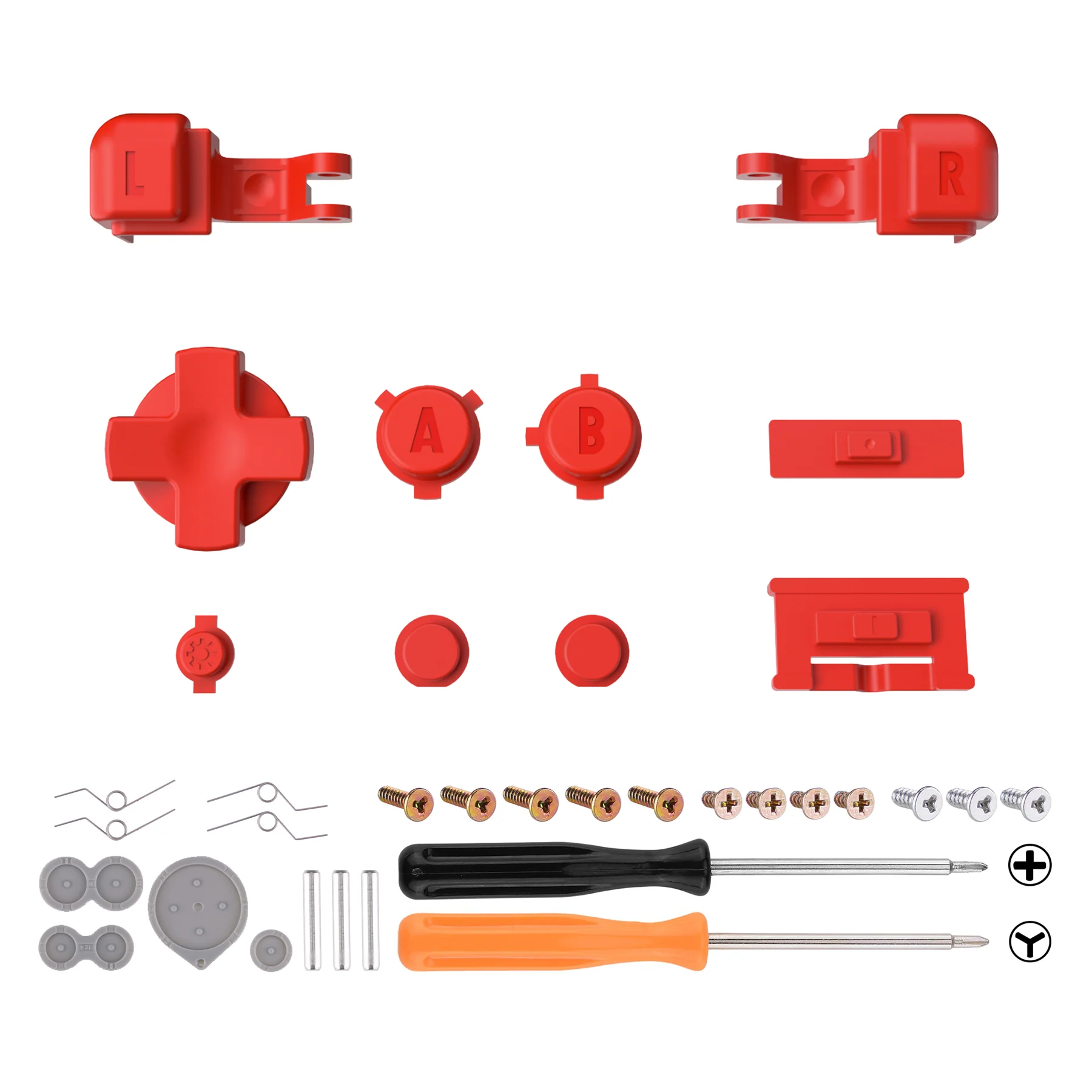 eXtremeRate Custom Replacement Full Set Buttons for Gameboy Advance SP GBA SP Console - Classic Red - Image 2