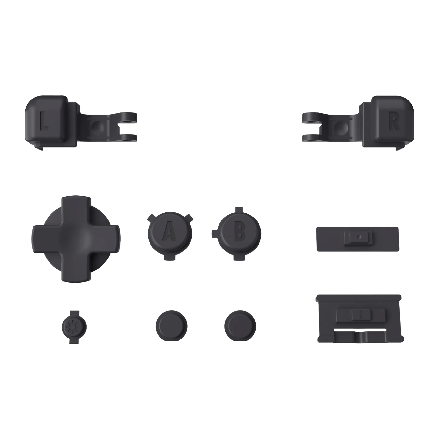 eXtremeRate Custom Replacement Full Set Buttons for Gameboy Advance SP GBA SP Console - Dark Gray - Image 8