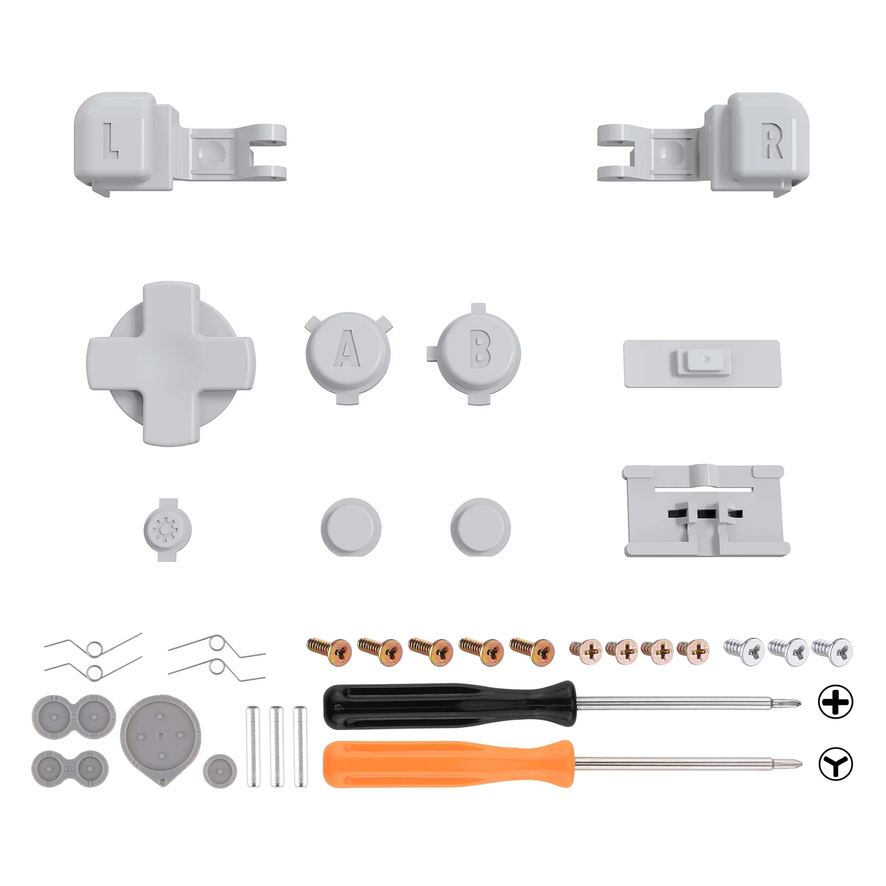 eXtremeRate Custom Replacement Full Set Buttons for Gameboy Advance SP GBA SP Console - Light Gray - Image 2