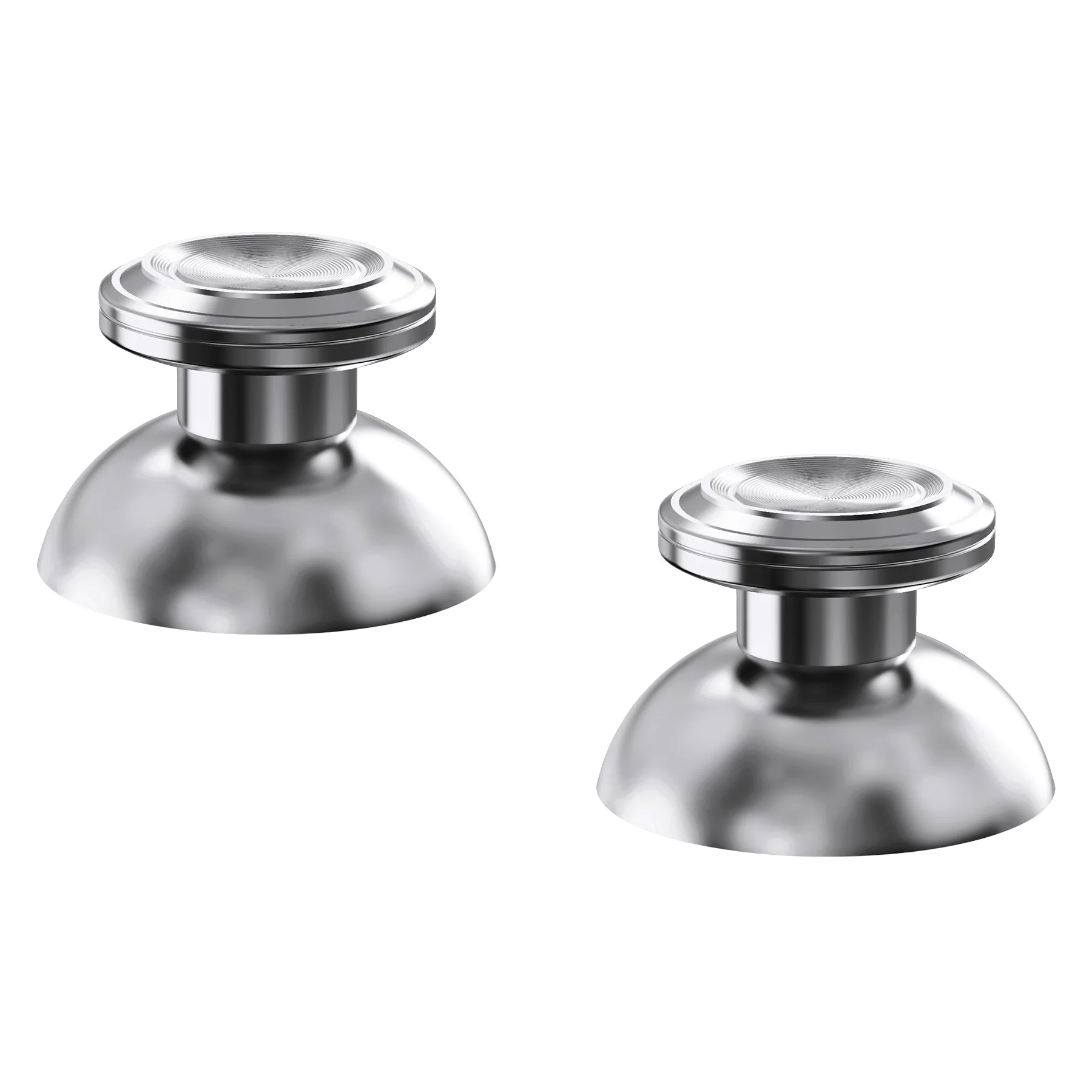 eXtremeRate Replacement Aluminum Metal Thumbsticks Compatible with PS5 & PS4 Controller - Silver - Image 5