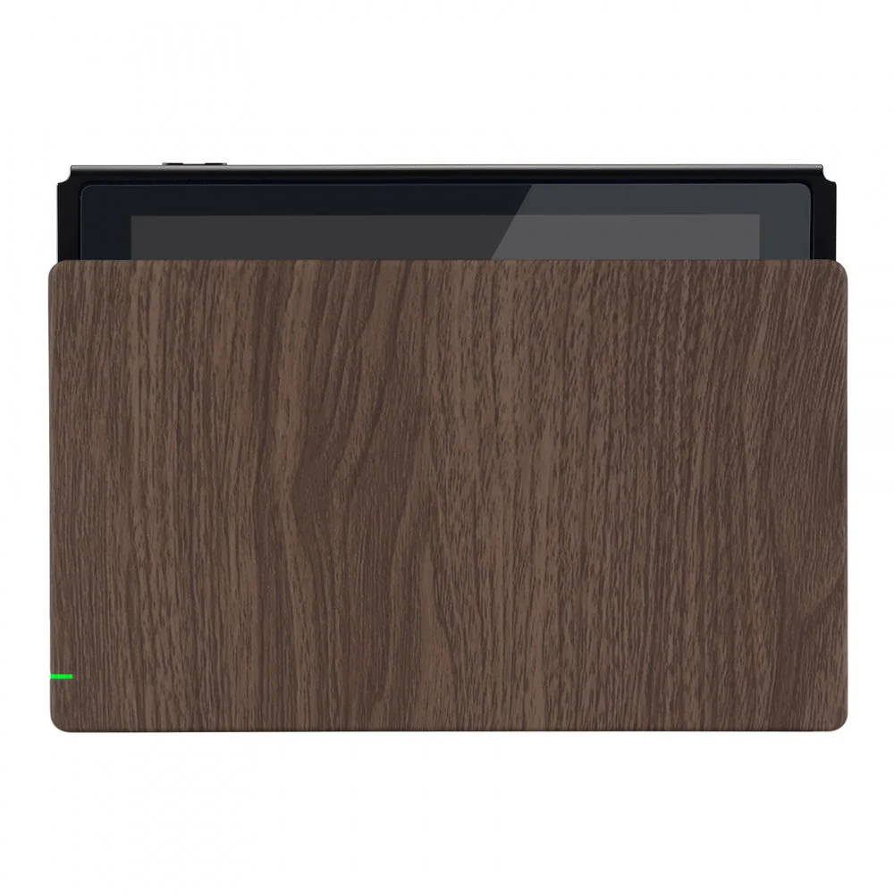 eXtremeRate Custom Replacement Faceplate for Nintendo Switch Charging Dock - Wood Grain - Image 5