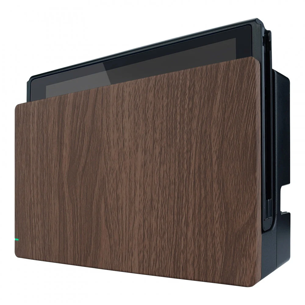 eXtremeRate Custom Replacement Faceplate for Nintendo Switch Charging Dock - Wood Grain - Image 6