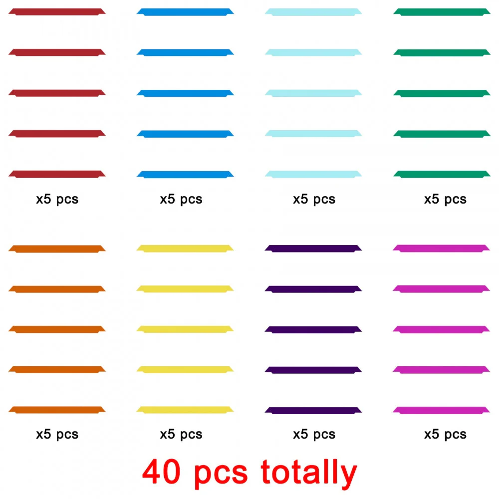 eXtremeRate Custom Touchpad LED Lightbar Stickers Skin Decals for PS5 Controller - 40pcs in 8 Colors - Image 2