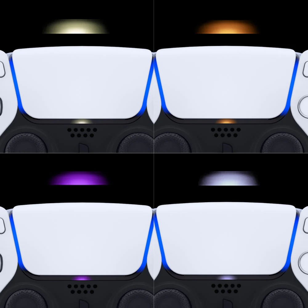 eXtremeRate Custom Touchpad LED Lightbar Stickers Skin Decals for PS5 Controller - 40pcs in 8 Colors - Image 3