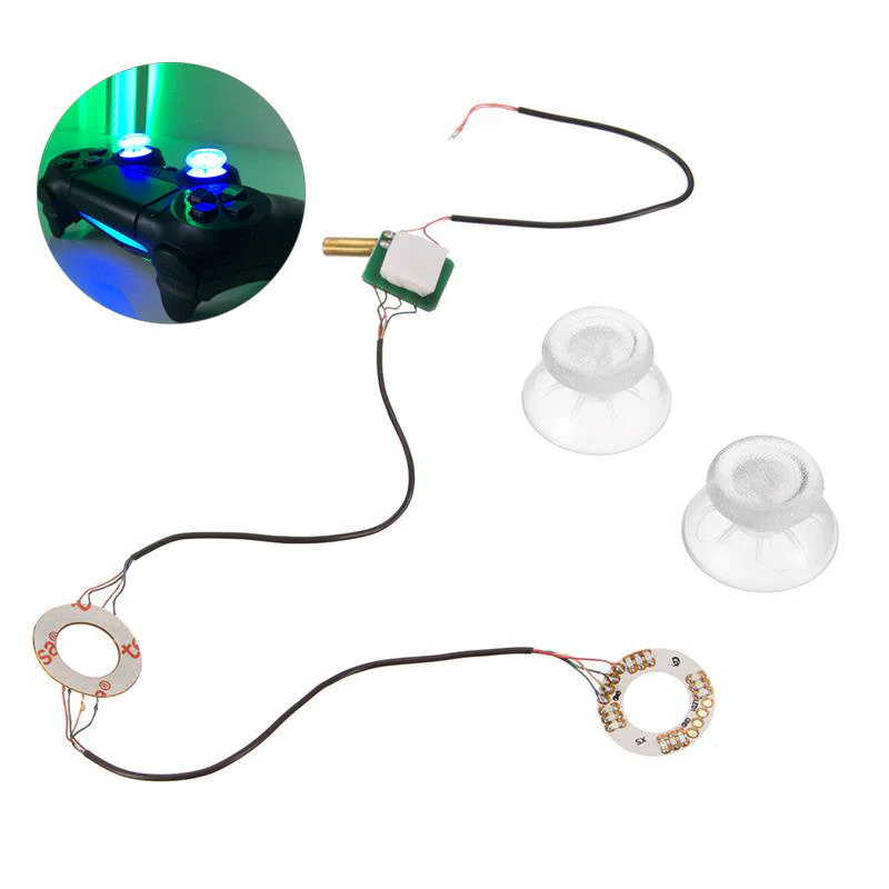 eXtremeRate DIY Button Clear Analog Thumb Sticks Led Light for PS4 Controller - Image 2