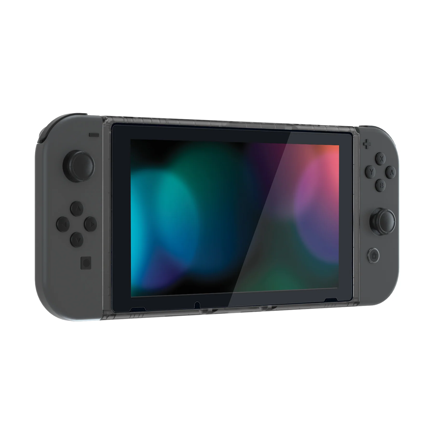 eXtremeRate DIY Replacement Housing Shell Front Frame with Volume Up Down Power Buttons for NS Switch Console - Clear Black - Image 4