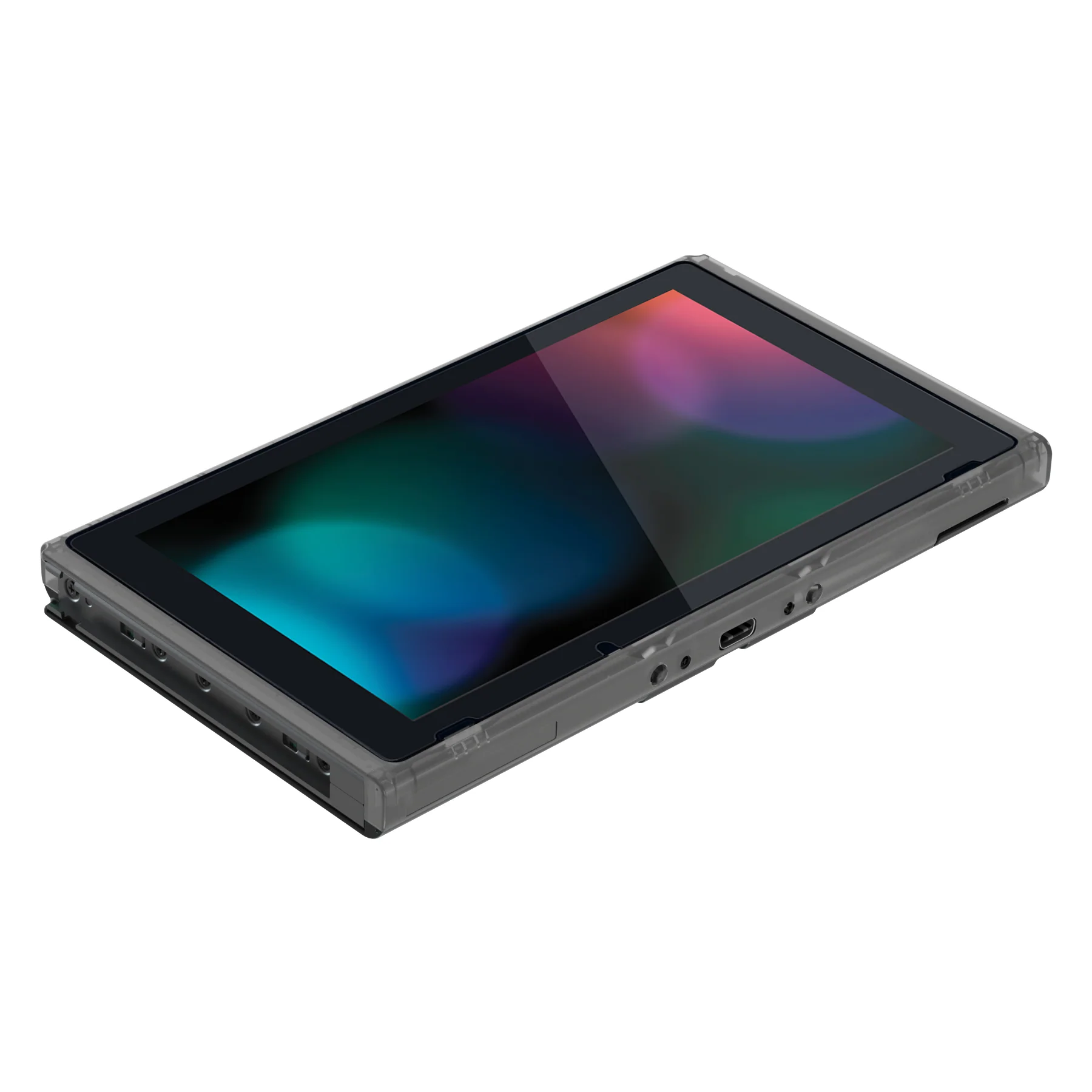 eXtremeRate DIY Replacement Housing Shell Front Frame with Volume Up Down Power Buttons for NS Switch Console - Clear Black - Image 6