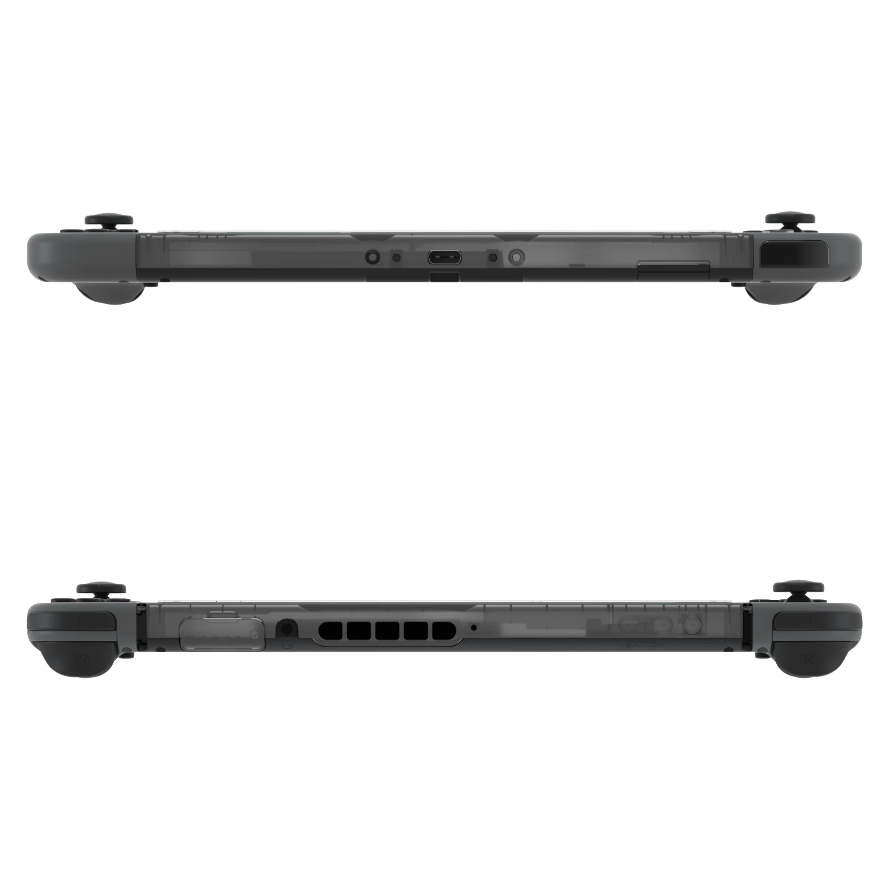 eXtremeRate DIY Replacement Housing Shell Front Frame with Volume Up Down Power Buttons for NS Switch Console - Clear Black - Image 7
