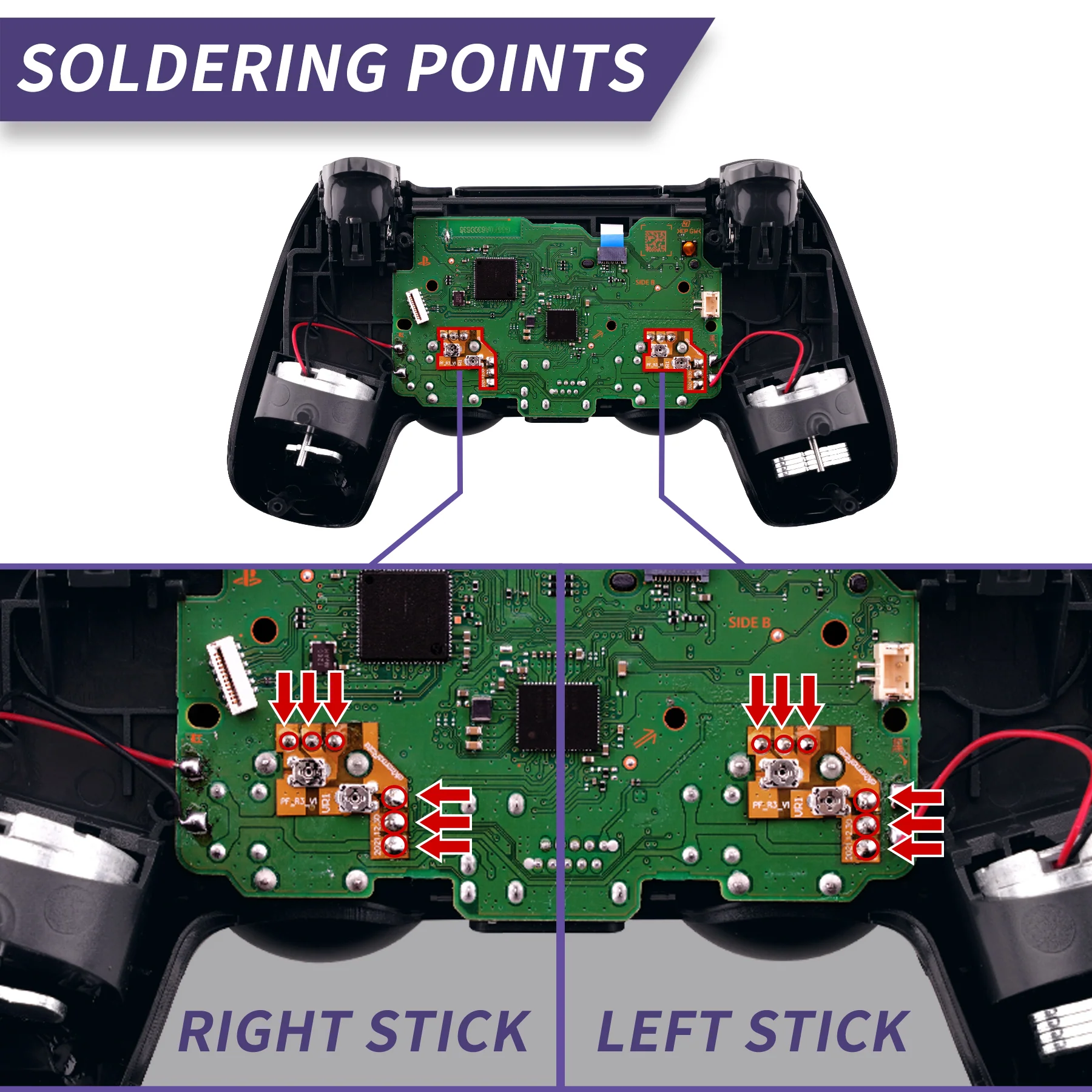 eXtremeRate Drifix Thumbsticks Drift Fix Repair Kit for PS4 Slim Pro Controller (JDM-040/050/055) - Image 6