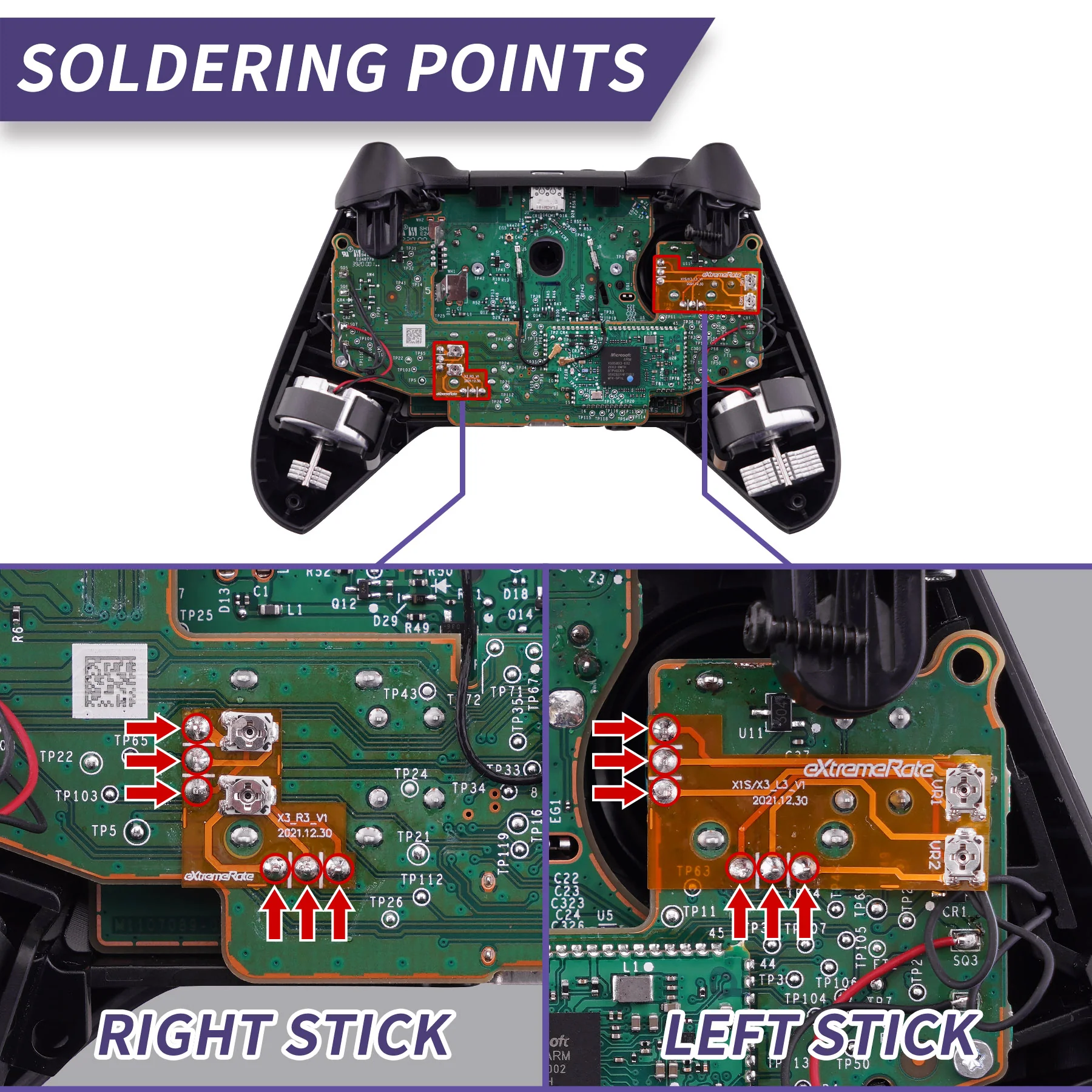 eXtremeRate Drifix Thumbsticks Drift Fix Repair Kit for Xbox Series X & S Controller (Model 1914) - Image 6