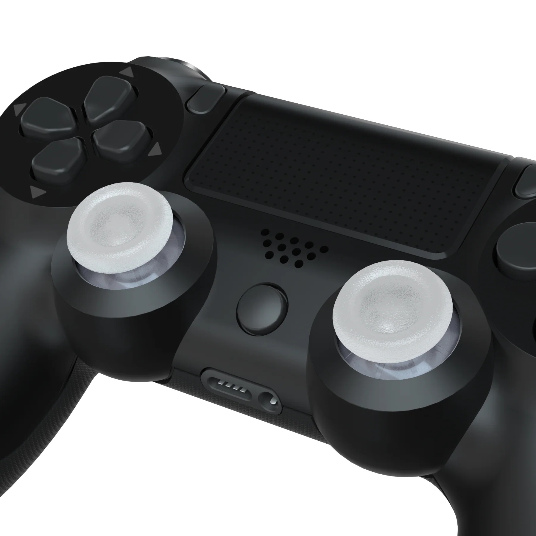 eXtremeRate Dual-Color Replacement 3D Joystick Thumbsticks Compatible with PS4 Slim Pro Controller - Glow in Dark - Green - Image 4