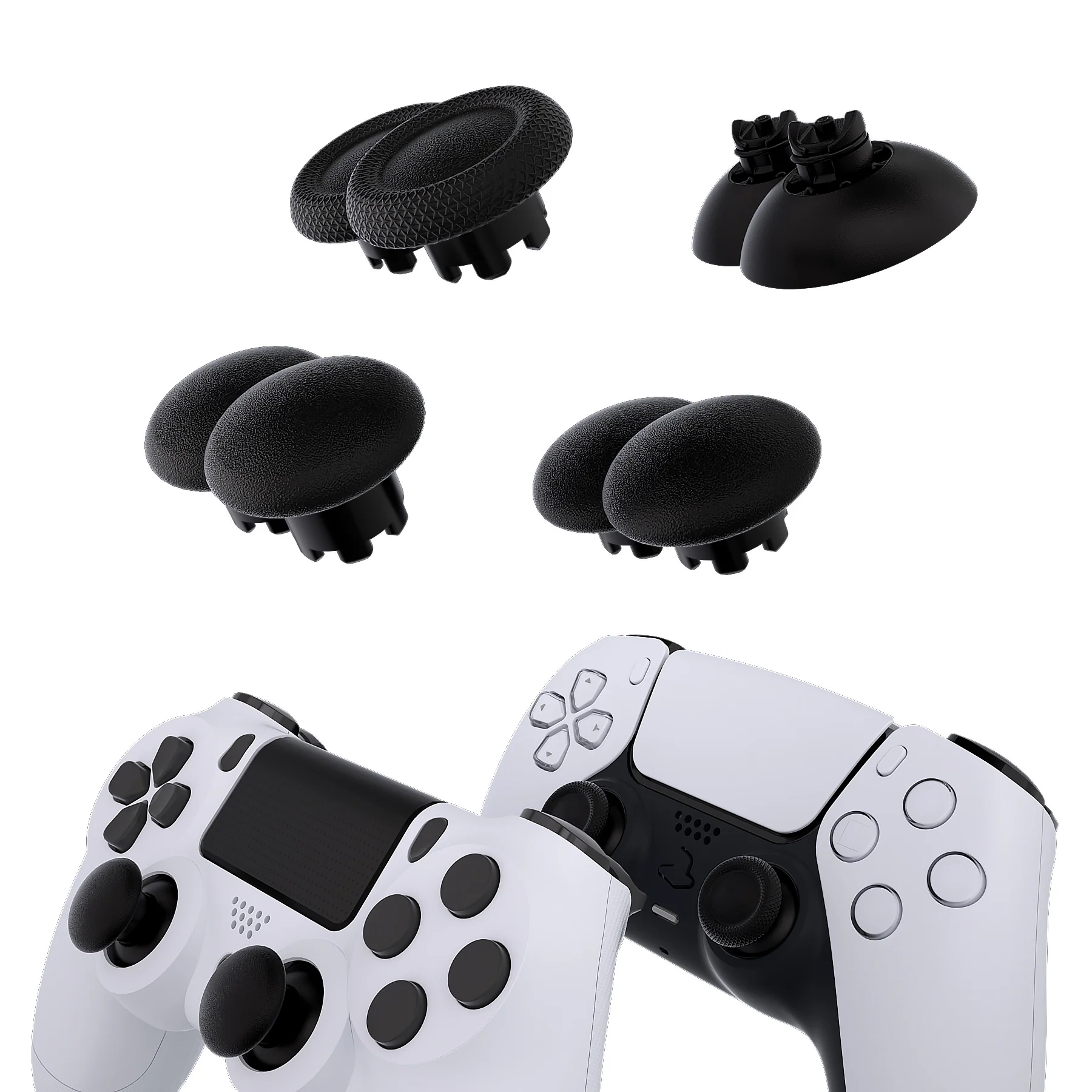 eXtremeRate EDGE Sticks Replacement Interchangeable Thumbsticks for PS5 & PS4 All Model Controllers - Black - Image 4