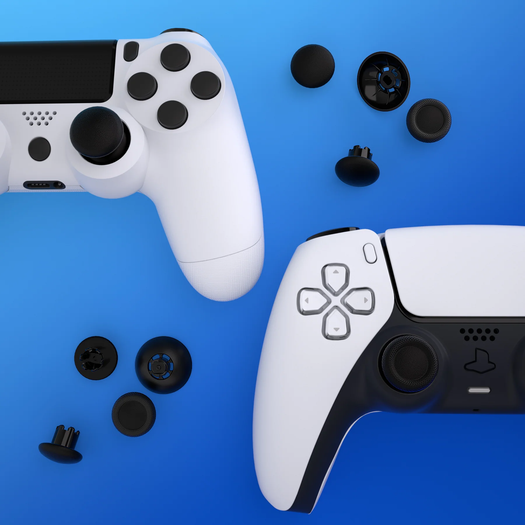 eXtremeRate EDGE Sticks Replacement Interchangeable Thumbsticks for PS5 & PS4 All Model Controllers - Black - Image 9