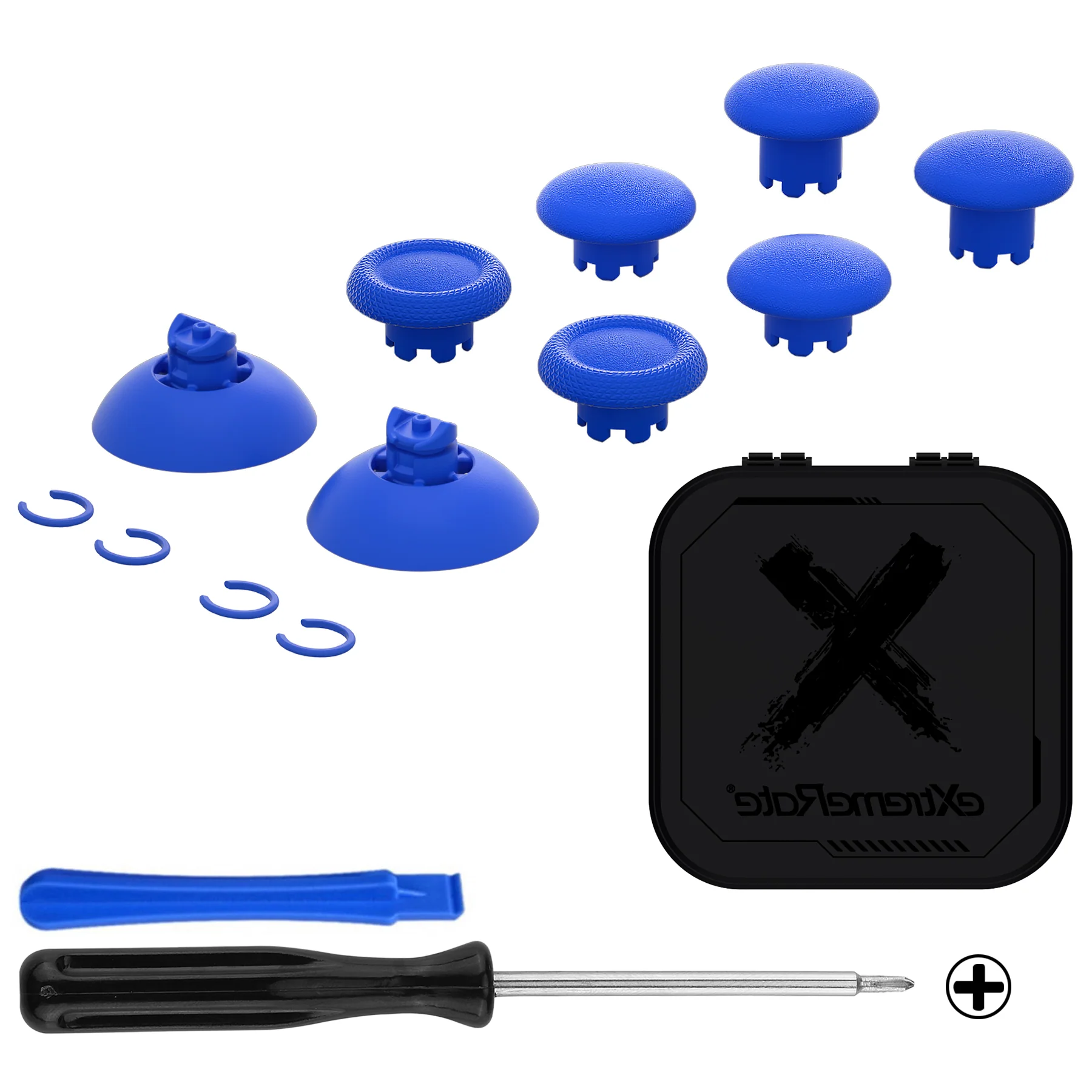 eXtremeRate EDGE Sticks Replacement Interchangeable Thumbsticks for PS5 & PS4 All Model Controllers - Blue - Image 2
