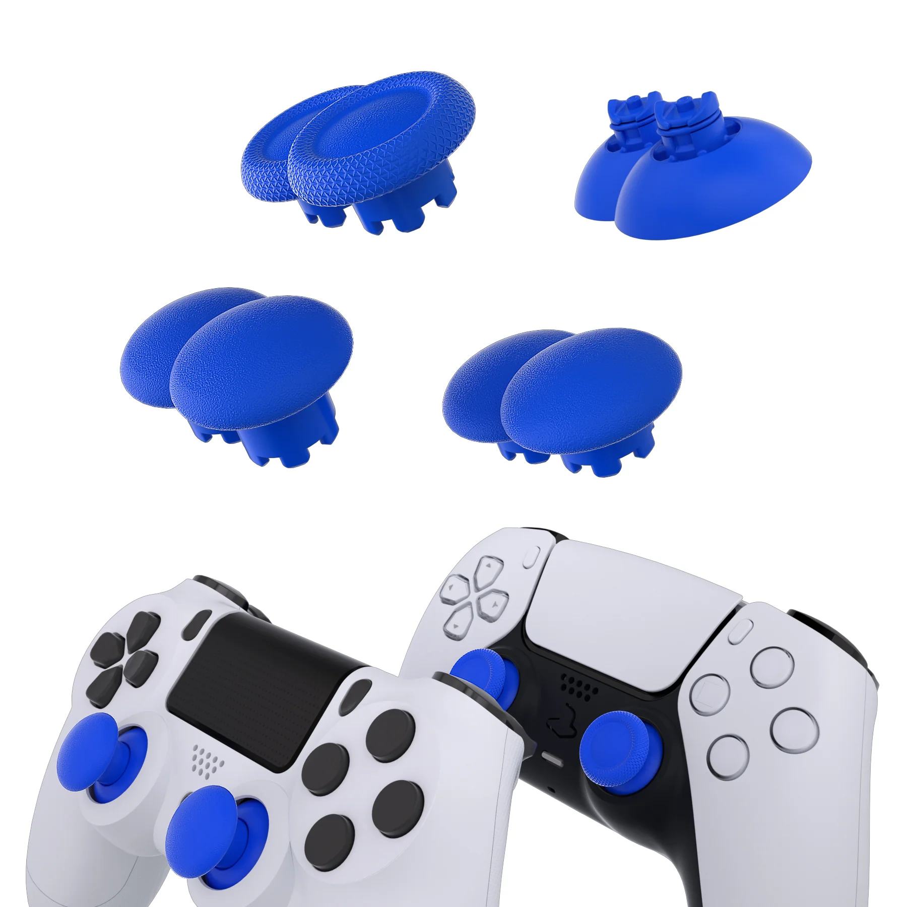 eXtremeRate EDGE Sticks Replacement Interchangeable Thumbsticks for PS5 & PS4 All Model Controllers - Blue - Image 4