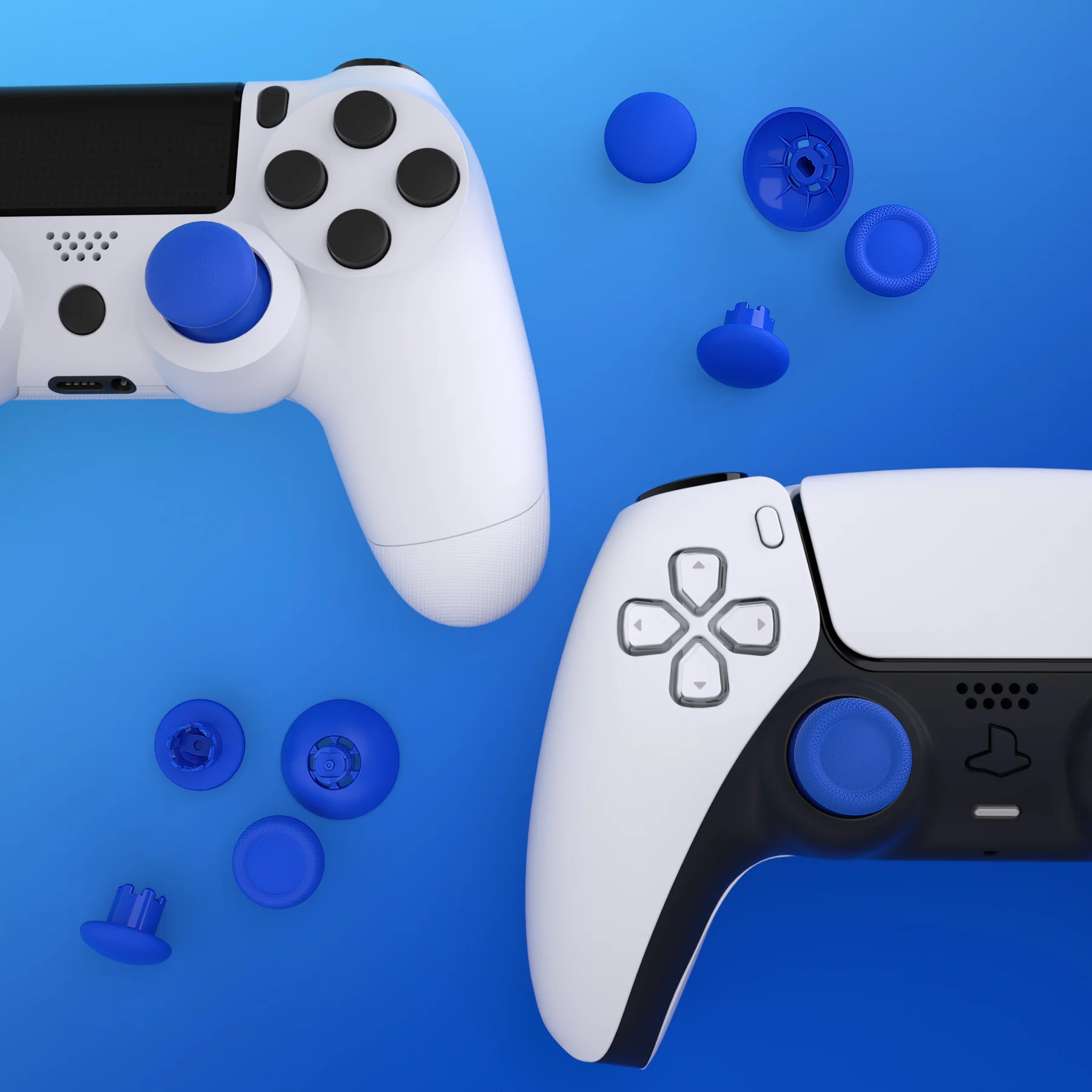 eXtremeRate EDGE Sticks Replacement Interchangeable Thumbsticks for PS5 & PS4 All Model Controllers - Blue - Image 9