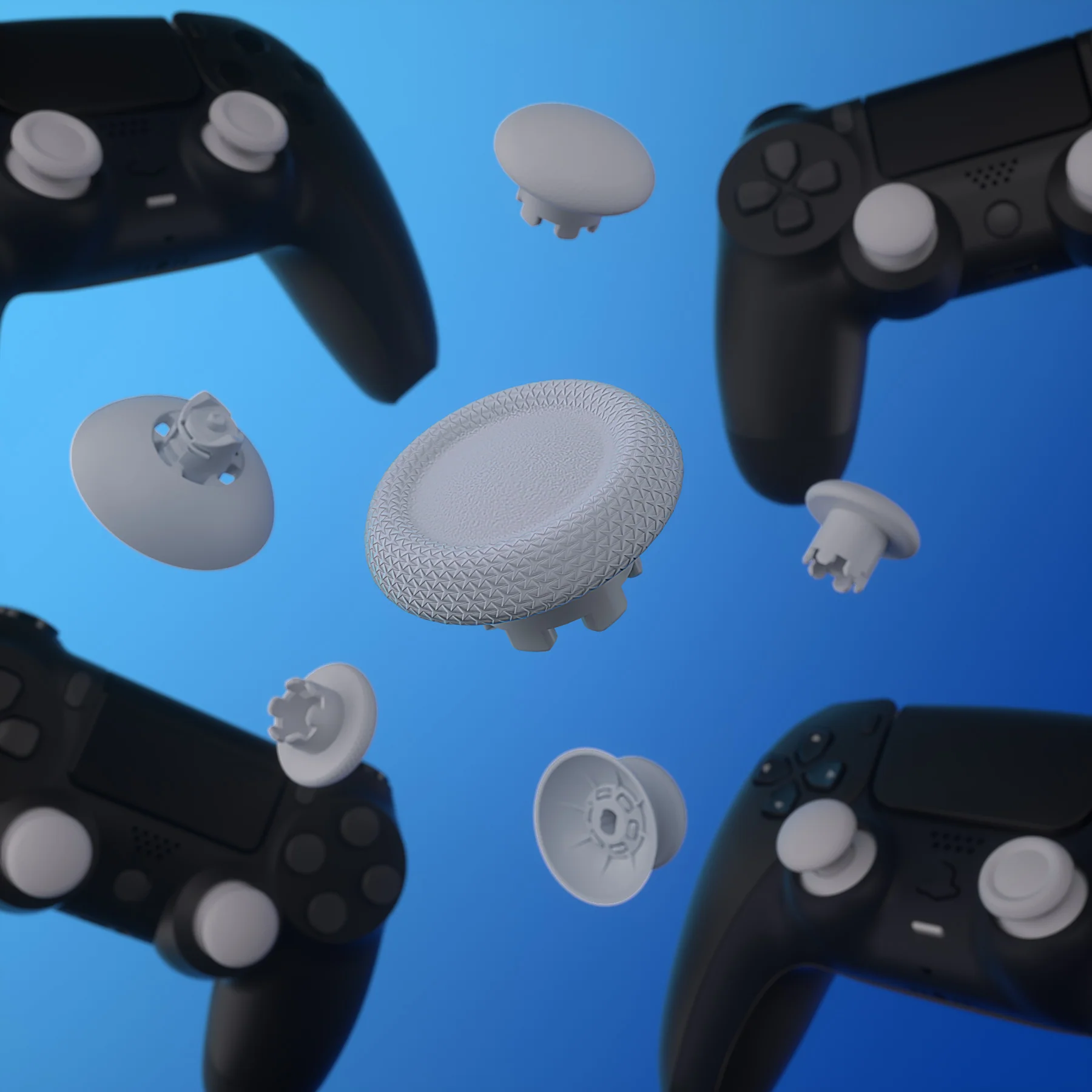 eXtremeRate EDGE Sticks Replacement Interchangeable Thumbsticks for PS5 & PS4 All Model Controllers - New Hope Gray - Image 8