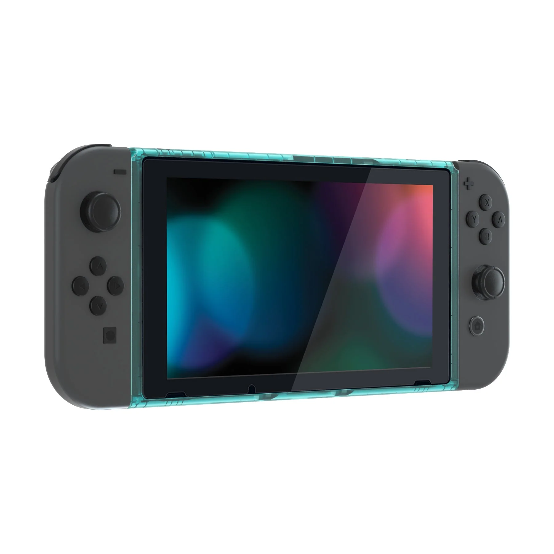 eXtremeRate DIY Replacement Housing Shell Front Frame with Volume Up Down Power Buttons for NS Switch Console - Emerald Green - Image 4