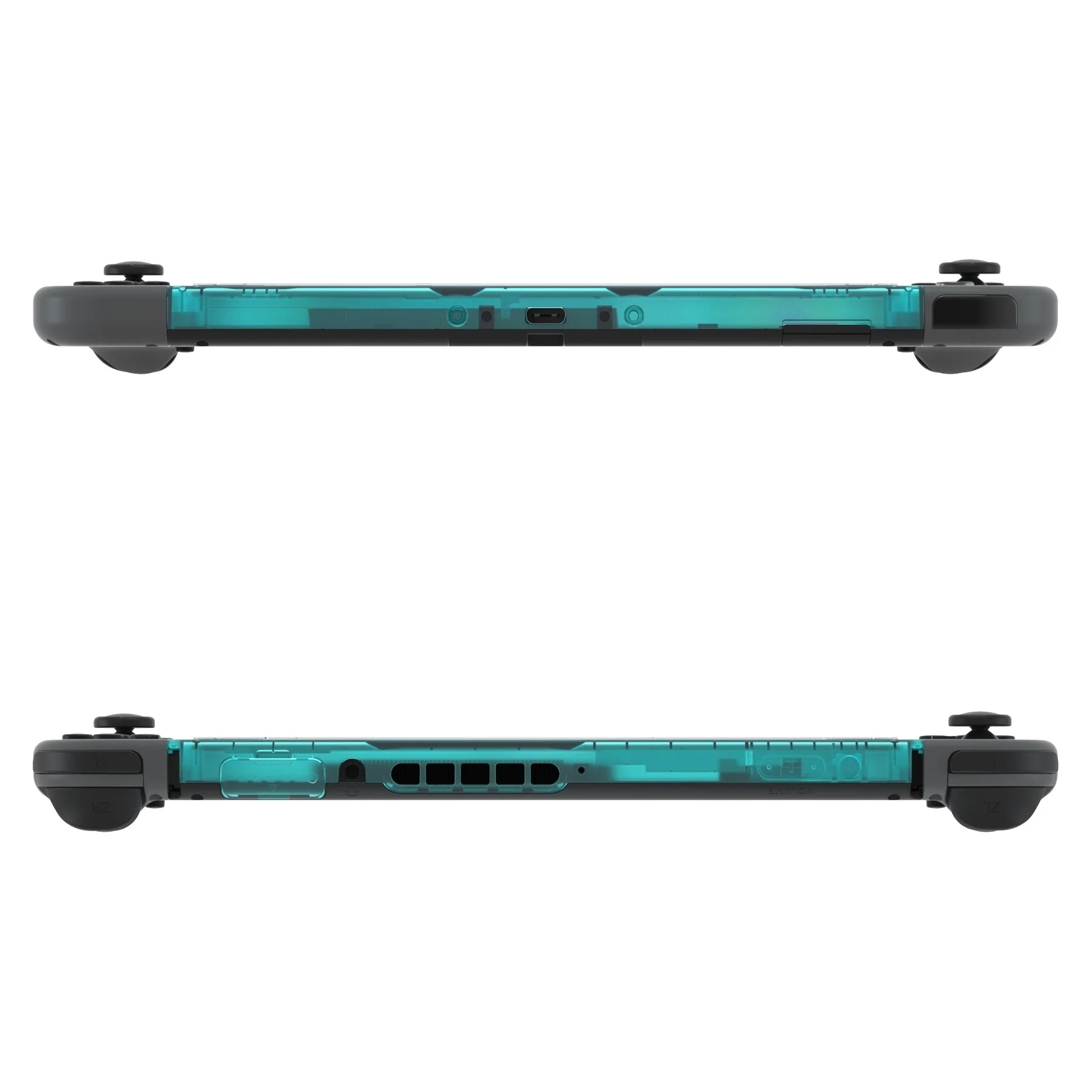 eXtremeRate DIY Replacement Housing Shell Front Frame with Volume Up Down Power Buttons for NS Switch Console - Emerald Green - Image 7