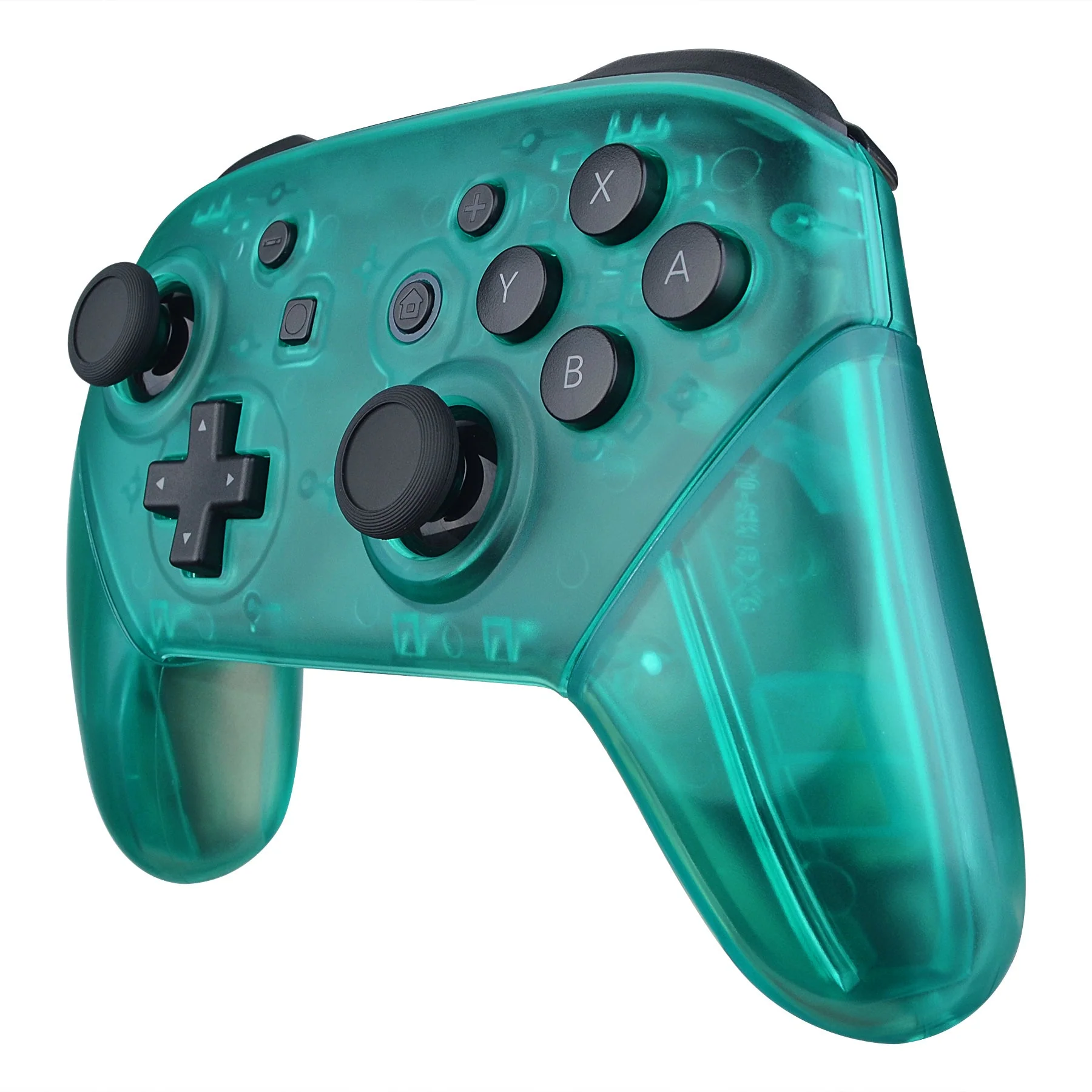 eXtremeRate Replacement Full Set Shell Faceplate Backplate Handles for Nintendo Switch Pro - Emerald Green - Image 5