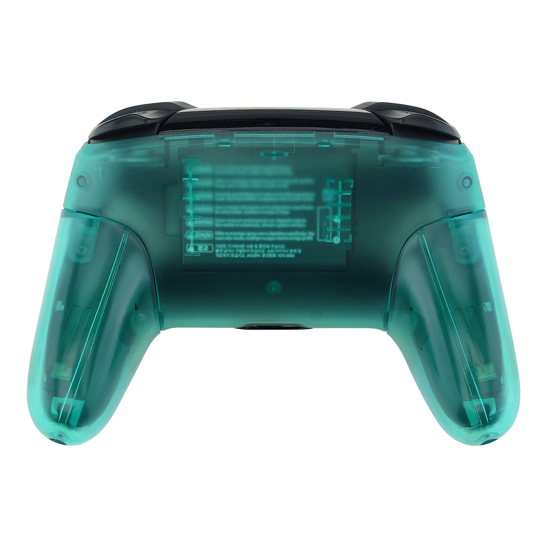 eXtremeRate Replacement Full Set Shell Faceplate Backplate Handles for Nintendo Switch Pro - Emerald Green - Image 7