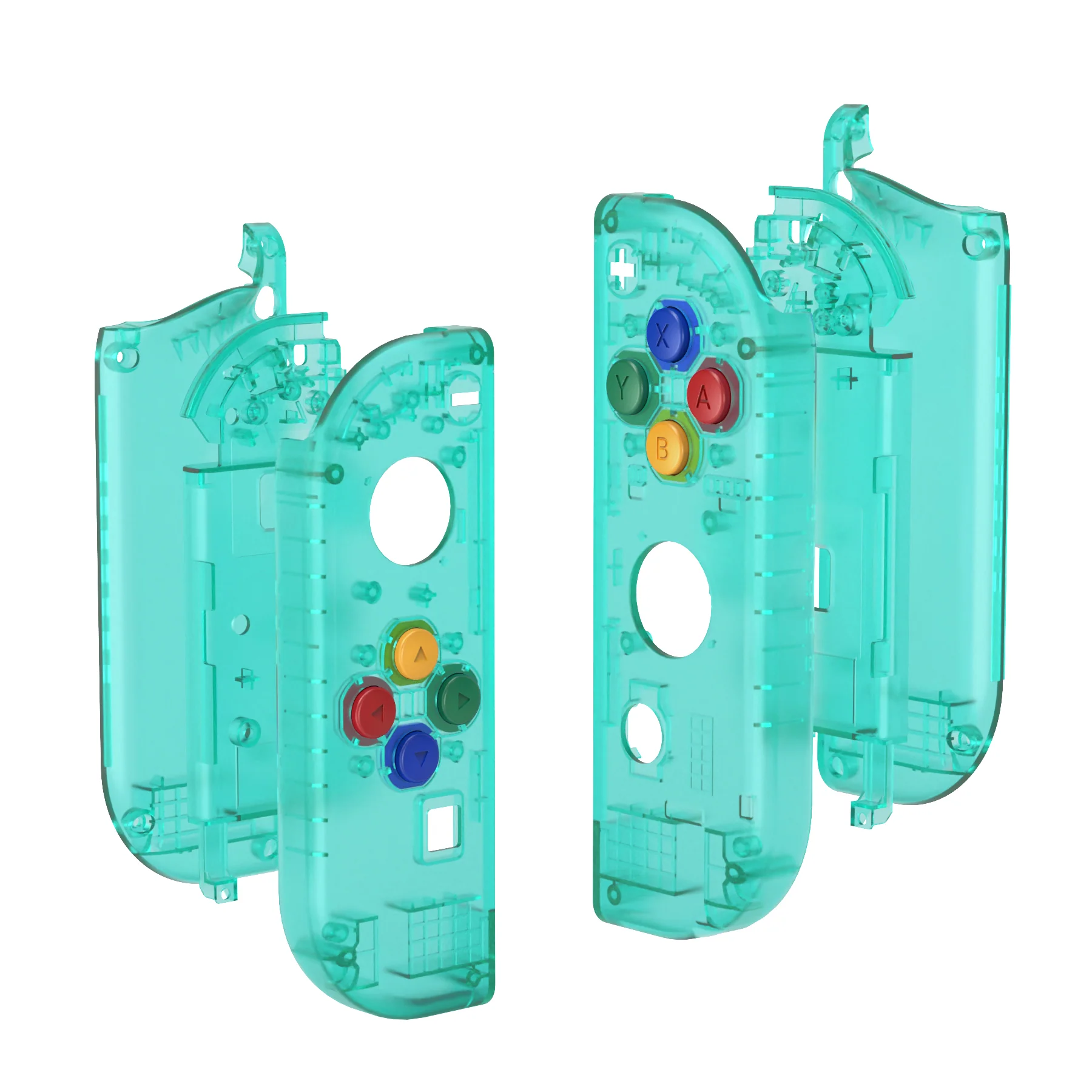 eXtremeRate Replacement Full Set Shell Case with Buttons for Joycon of NS Switch - Emerald Green - Image 10