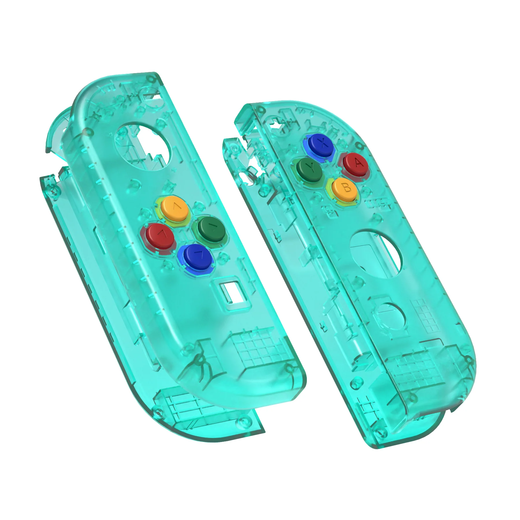 eXtremeRate Replacement Full Set Shell Case with Buttons for Joycon of NS Switch - Emerald Green - Image 11