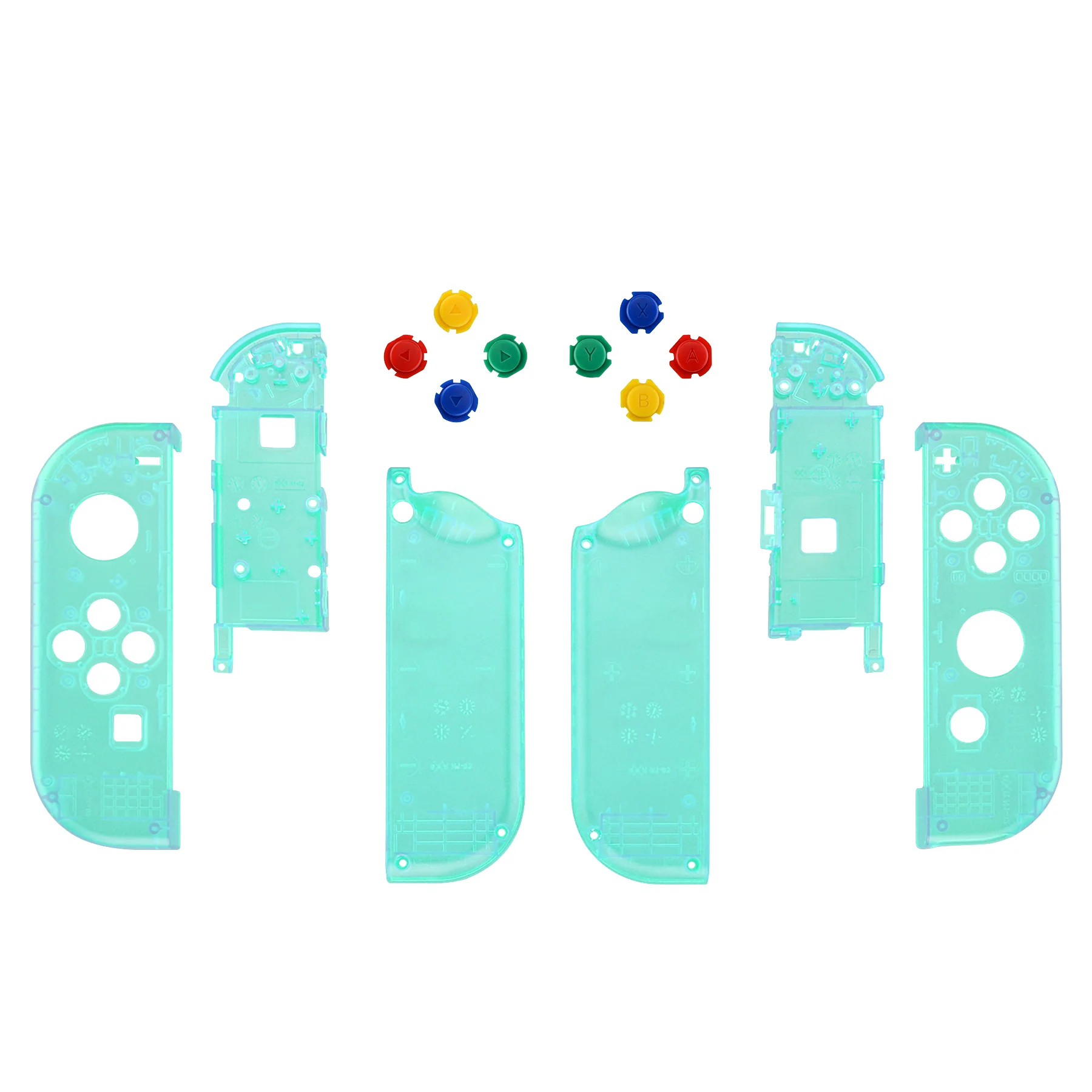 eXtremeRate Replacement Full Set Shell Case with Buttons for Joycon of NS Switch - Emerald Green - Image 2