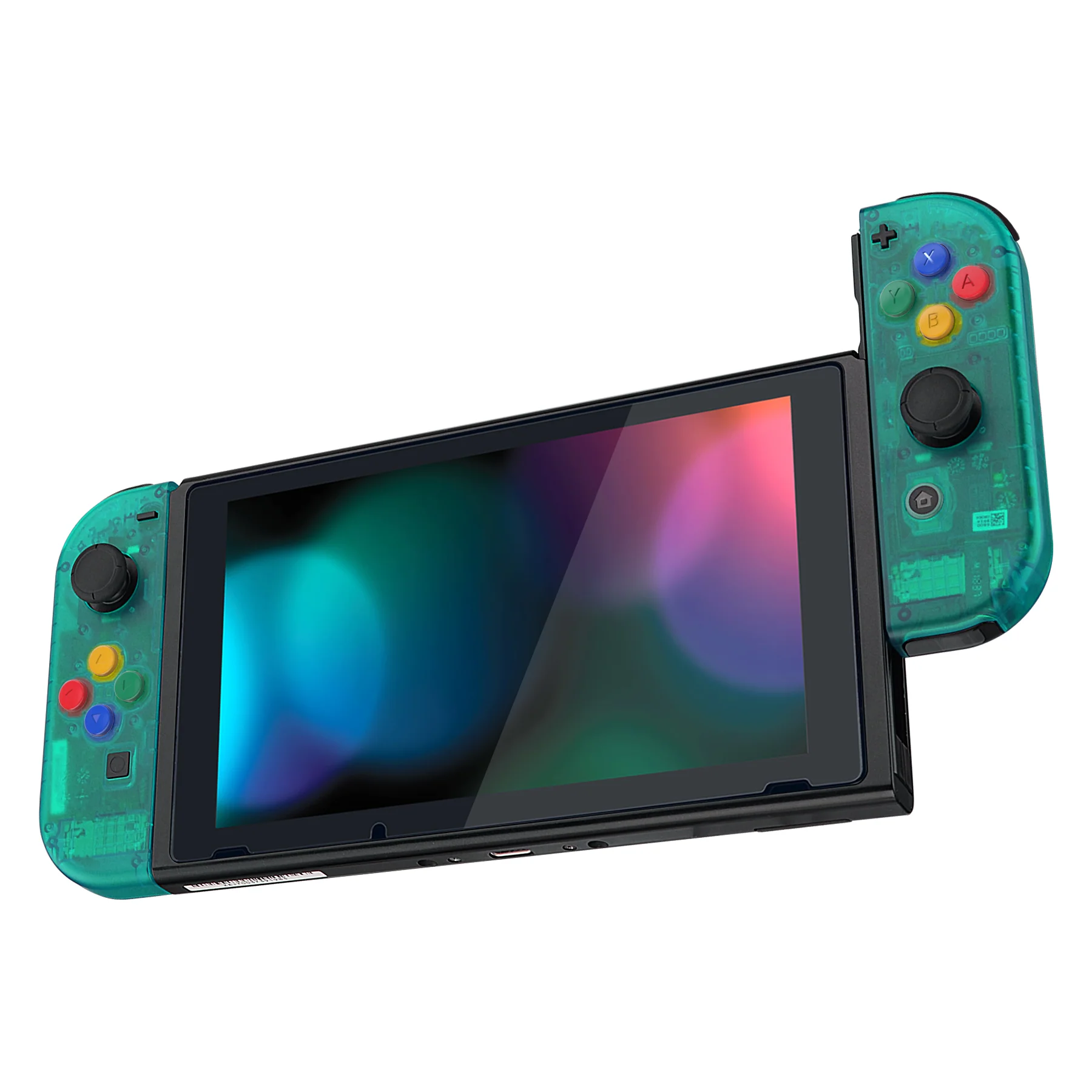 eXtremeRate Replacement Full Set Shell Case with Buttons for Joycon of NS Switch - Emerald Green - Image 5