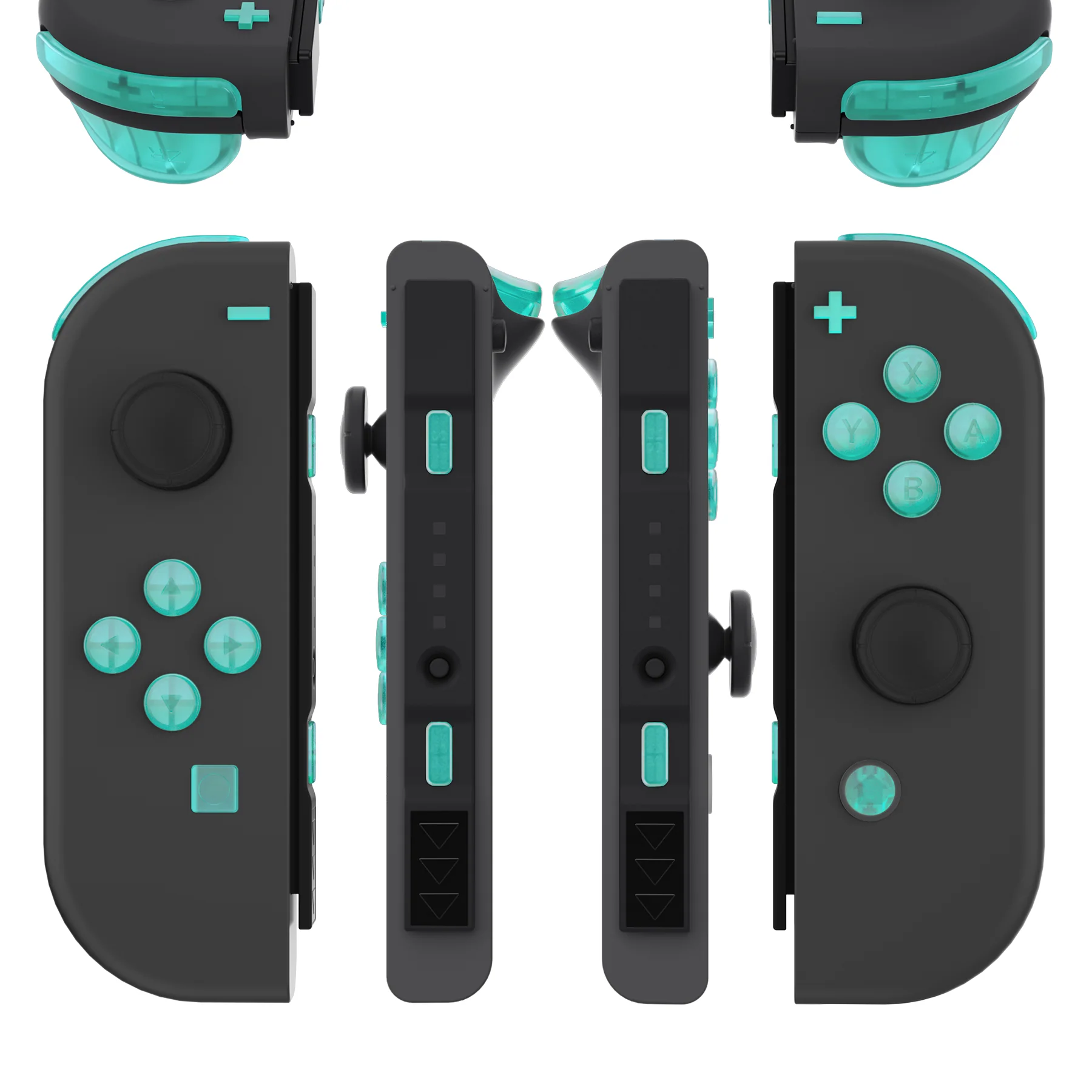 eXtremeRate Replacement Full Set Buttons for Joycon of NS Switch - Emerald Green - Image 3