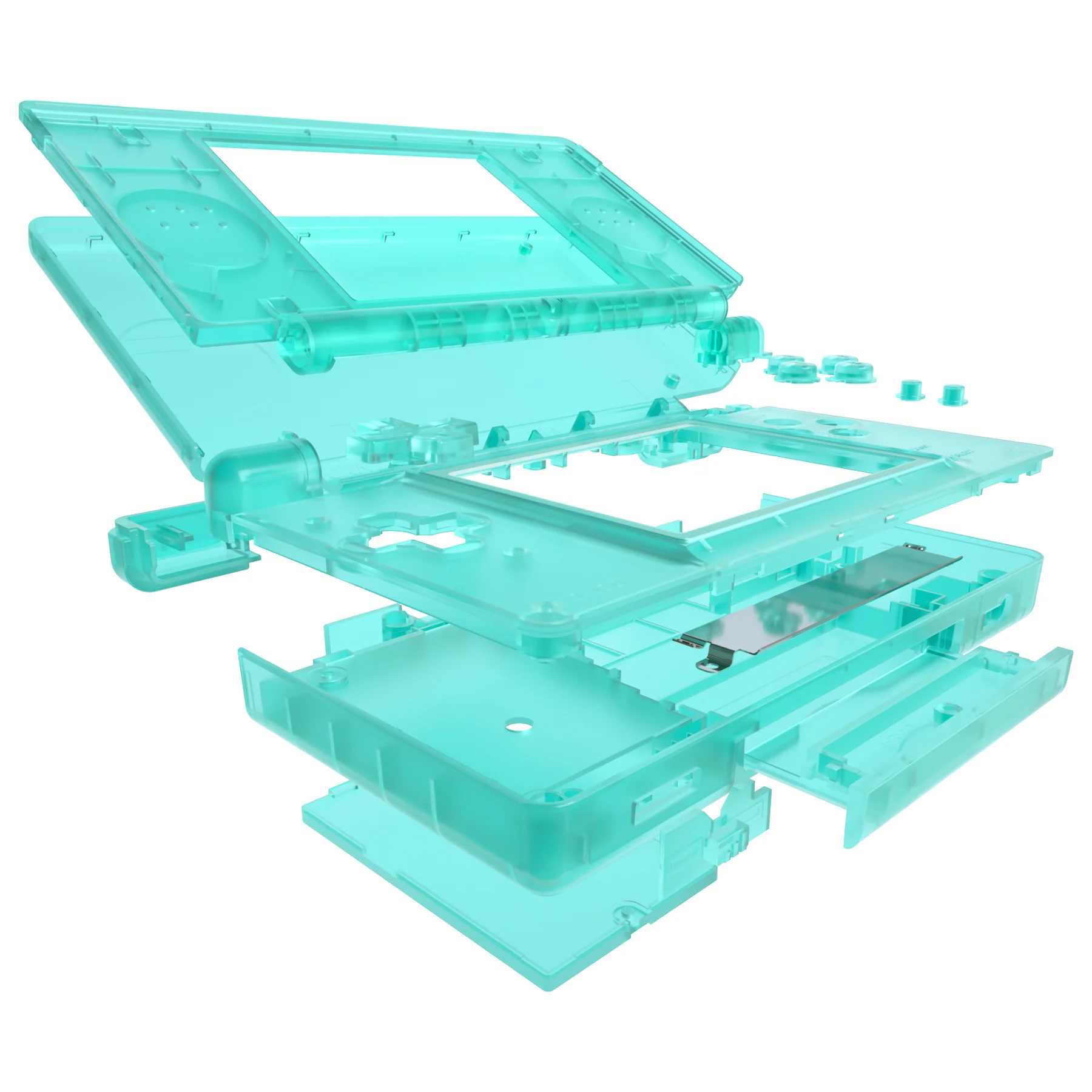 eXtremeRate Replacement Full Housing Shell & Buttons with Screen Lens for Nintendo DS Lite NDSL - Emerald Green - Image 4
