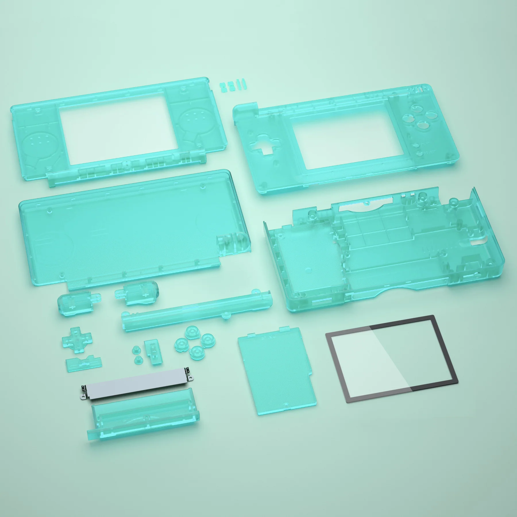 eXtremeRate Replacement Full Housing Shell & Buttons with Screen Lens for Nintendo DS Lite NDSL - Emerald Green - Image 6