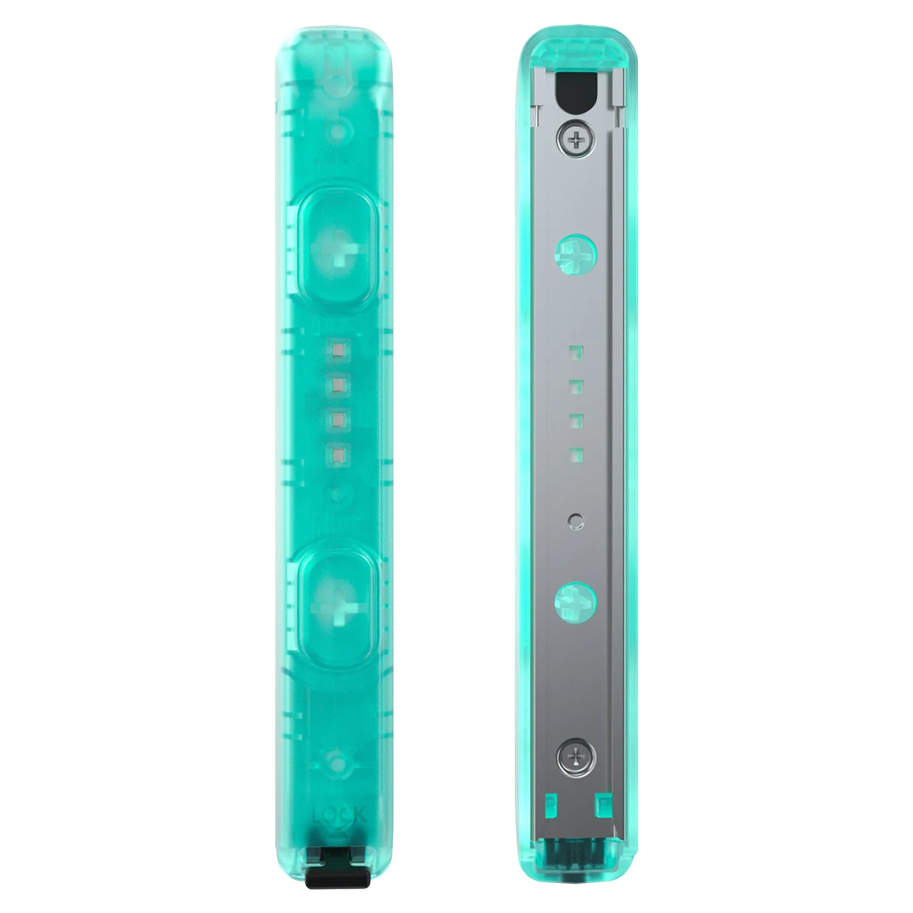 eXtremeRate 2 Pack Custom Replacement shell for Joycon Strap of NS Switch - Emerald Green - Image 3