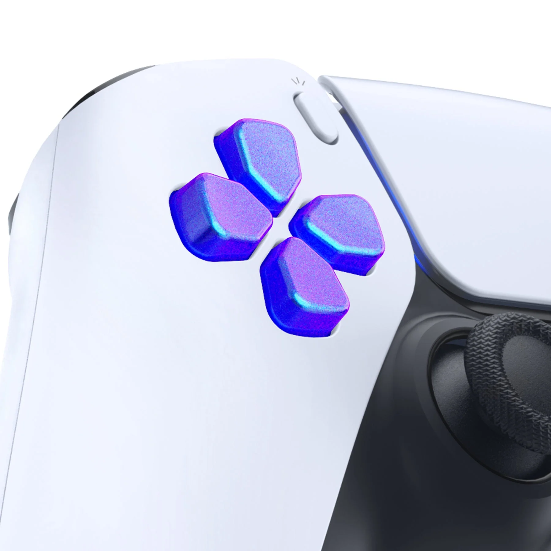 eXtremeRate Ergonomic Split Dpad Buttons (SDP Buttons) for PS5 & PS5 Edge & PS4 All Model Controller - Chameleon Purple Blue - Image 4