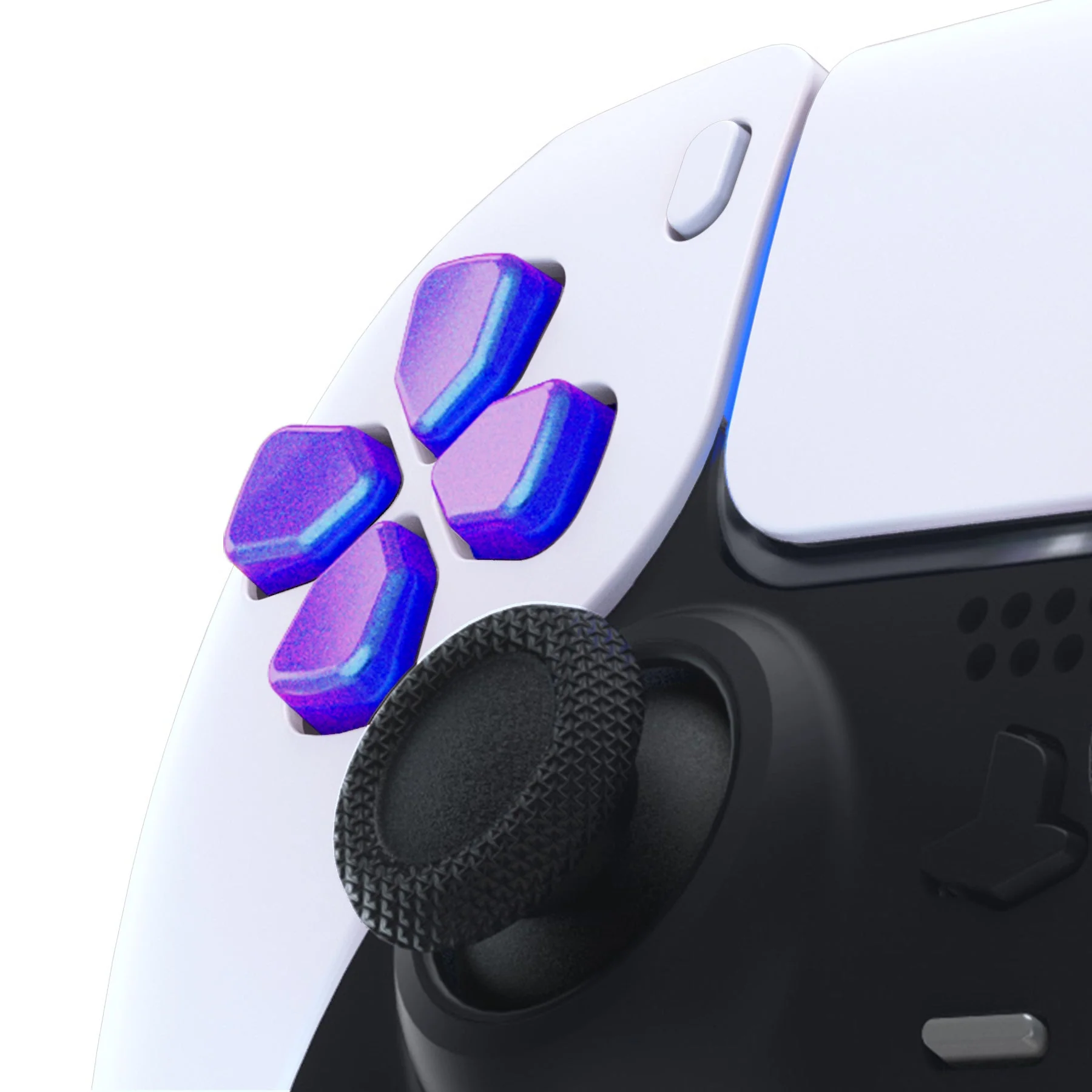 eXtremeRate Ergonomic Split Dpad Buttons (SDP Buttons) for PS5 & PS5 Edge & PS4 All Model Controller - Chameleon Purple Blue - Image 7
