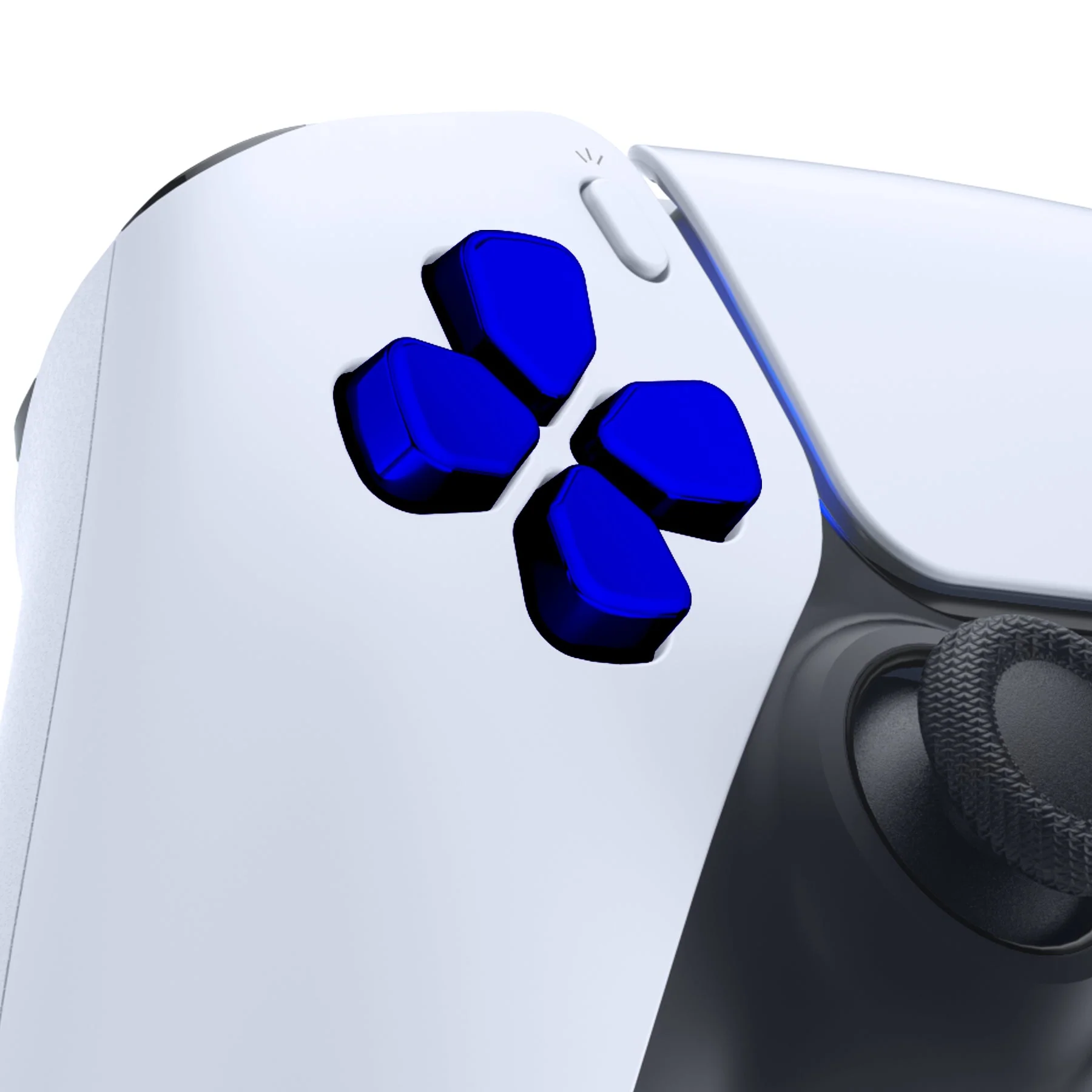 eXtremeRate Ergonomic Split Dpad Buttons (SDP Buttons) for PS5 & PS5 Edge & PS4 All Model Controller - Chrome Blue - Image 4